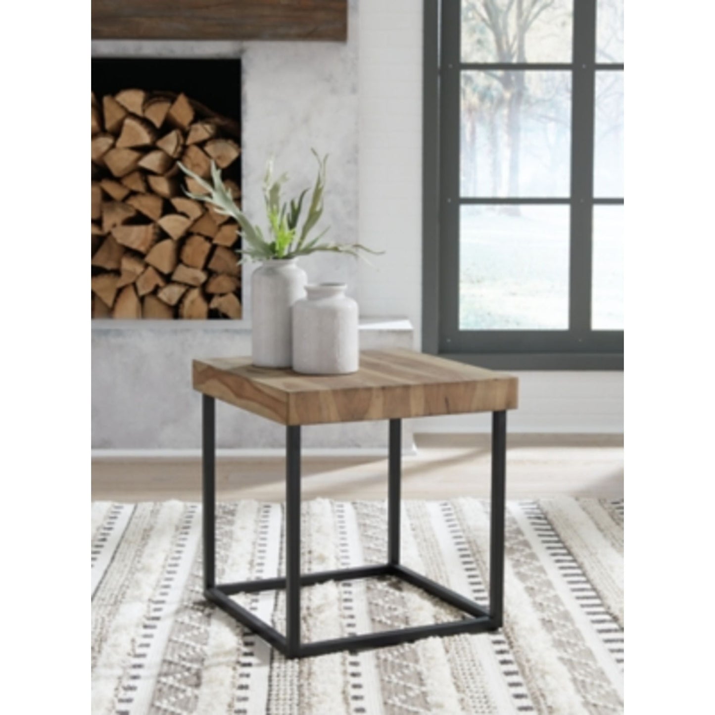 Table d'appoint Bellwick - Naturel/Noir