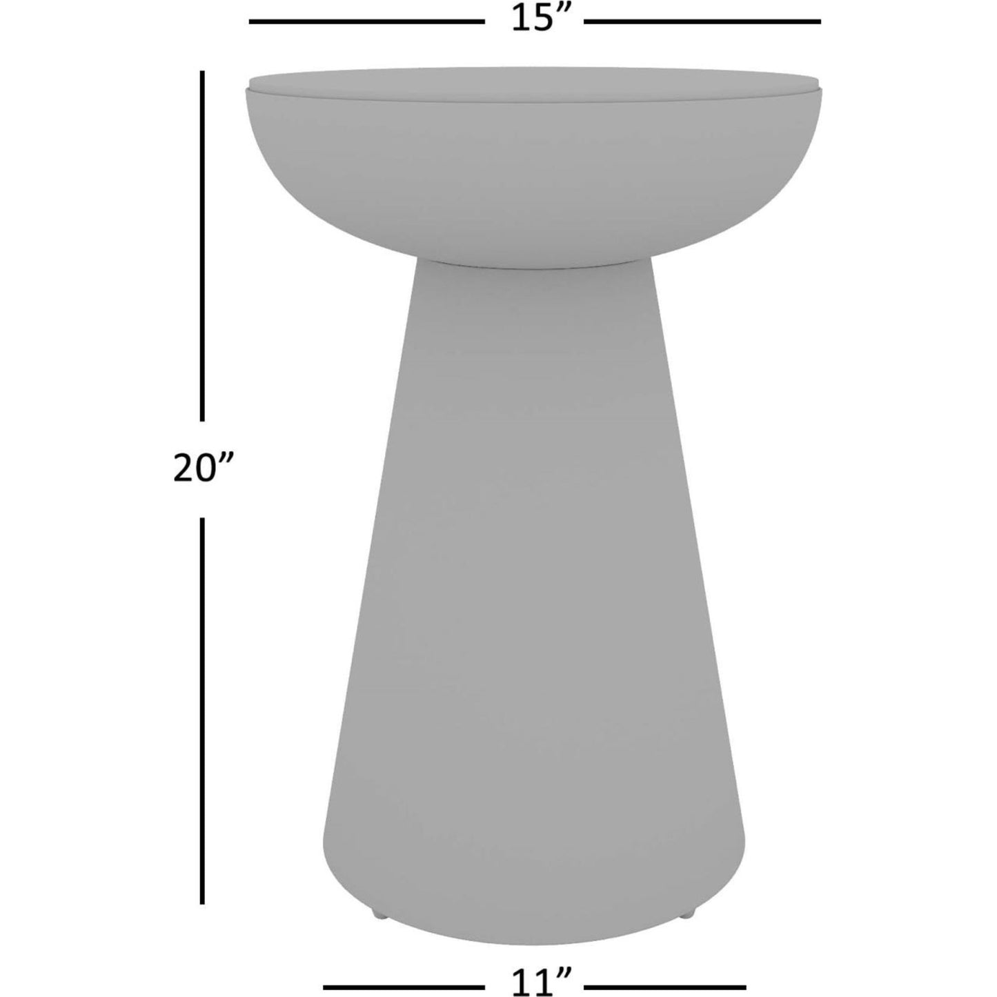 Table d'appoint Circularity - Blanc et bronze