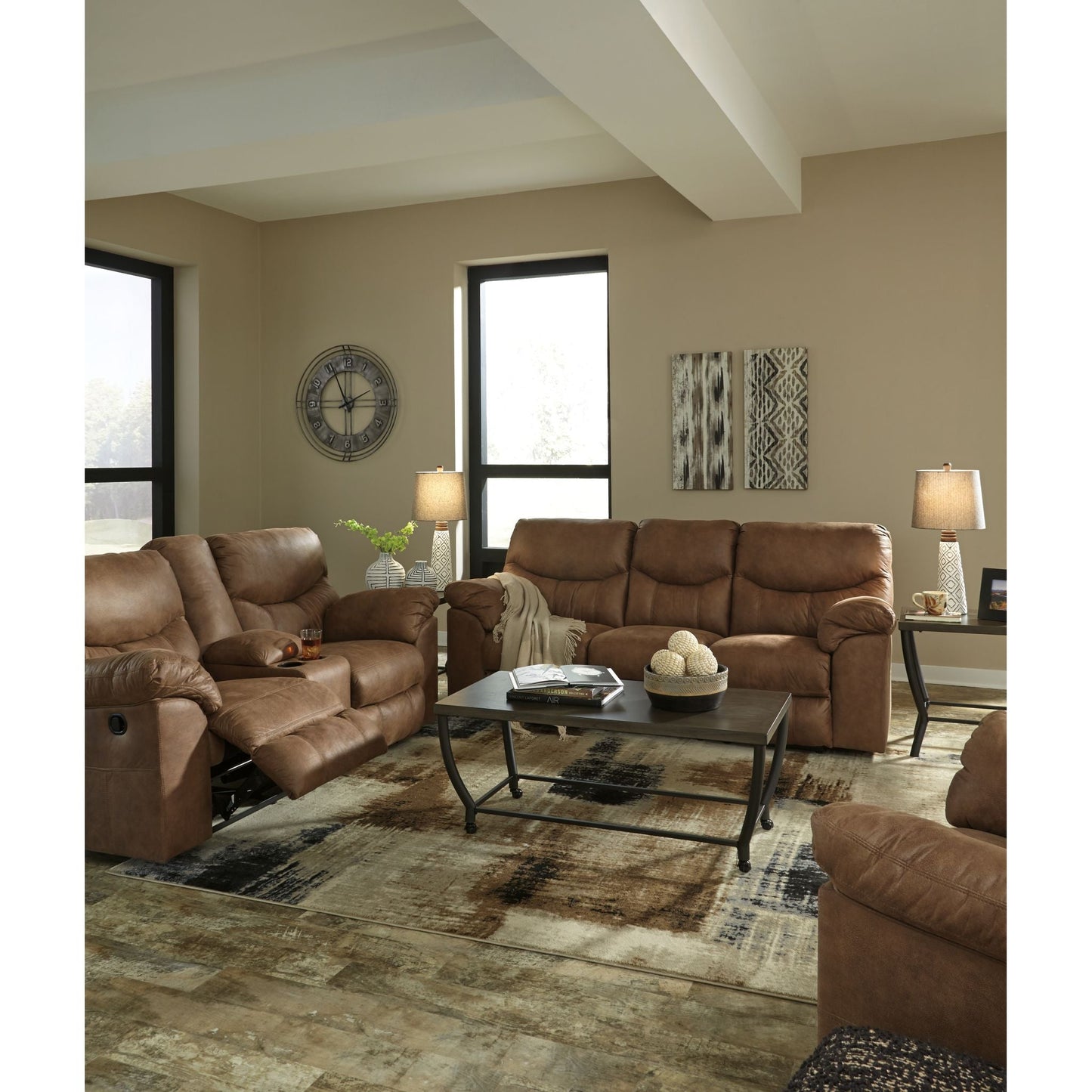 Causeuse inclinable Boxberg avec console - Écorce
