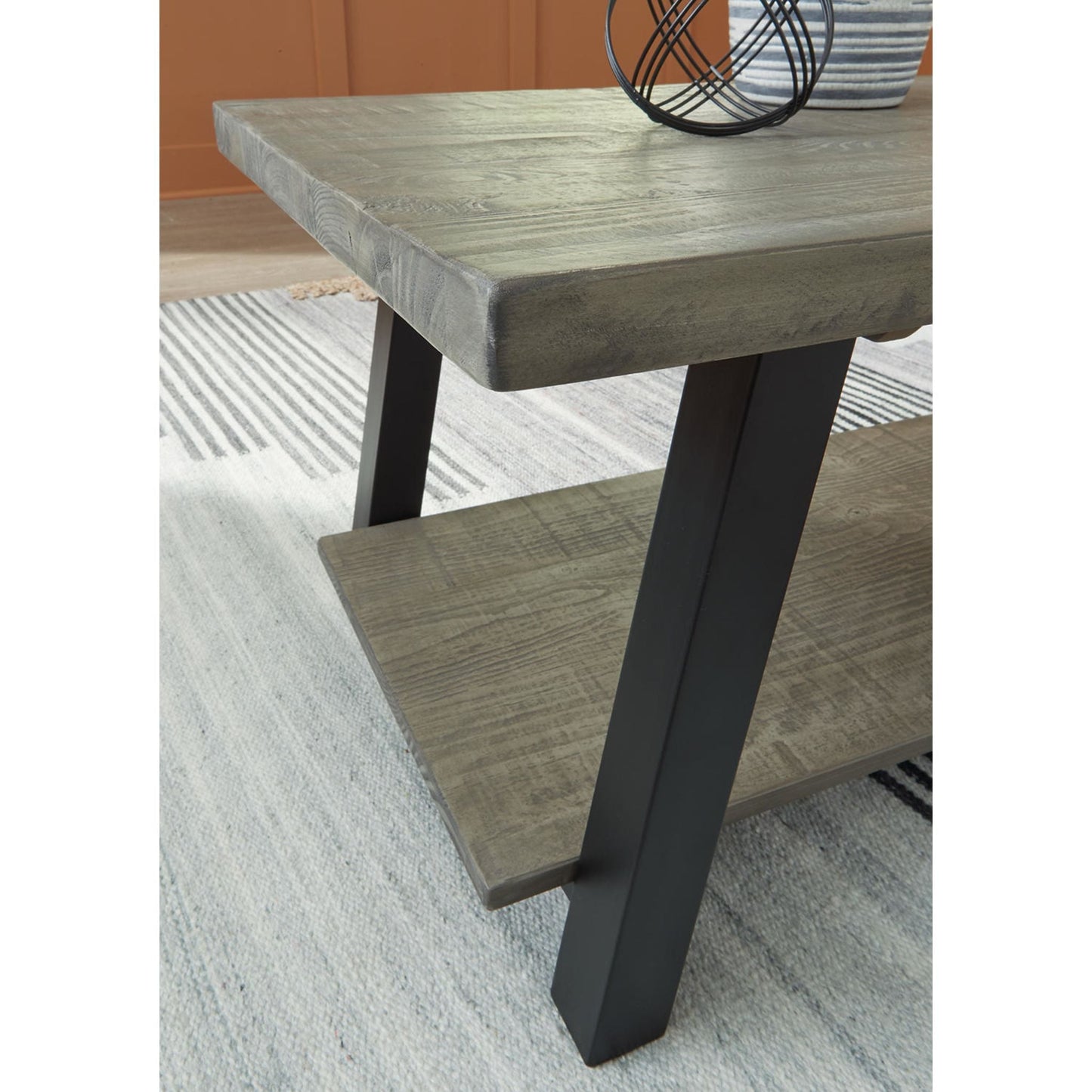 Table basse Brennegan - Gris/Noir