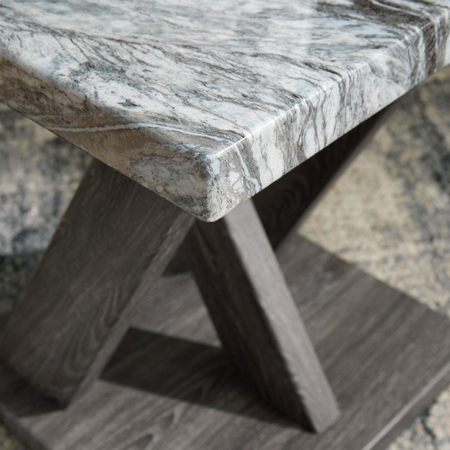 Lot de 3 tables Bensonale - Marron/Gris