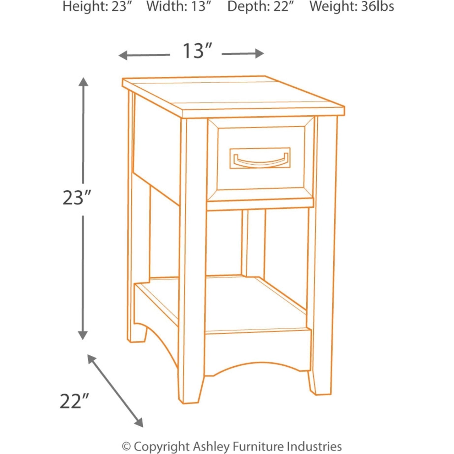 Table d'appoint Breegin - Marron