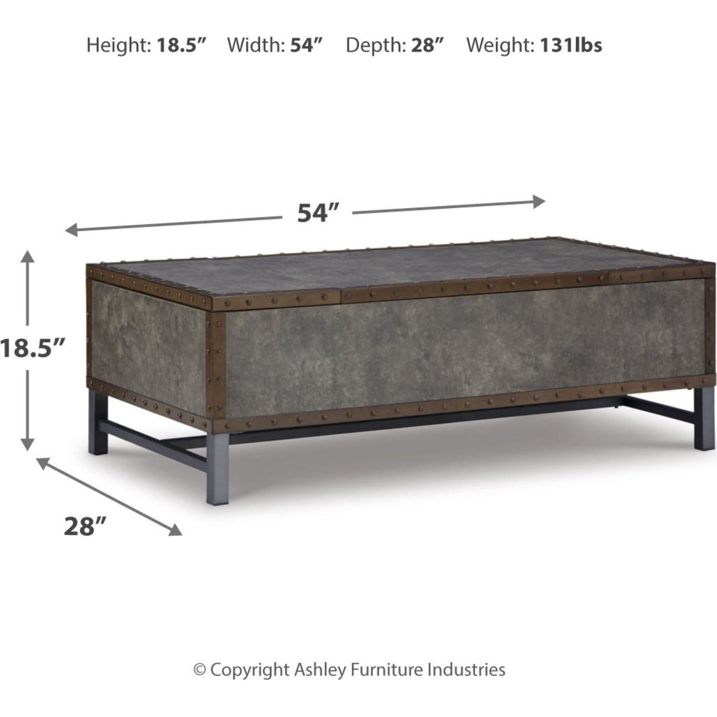 Table basse Derrylin - Marron