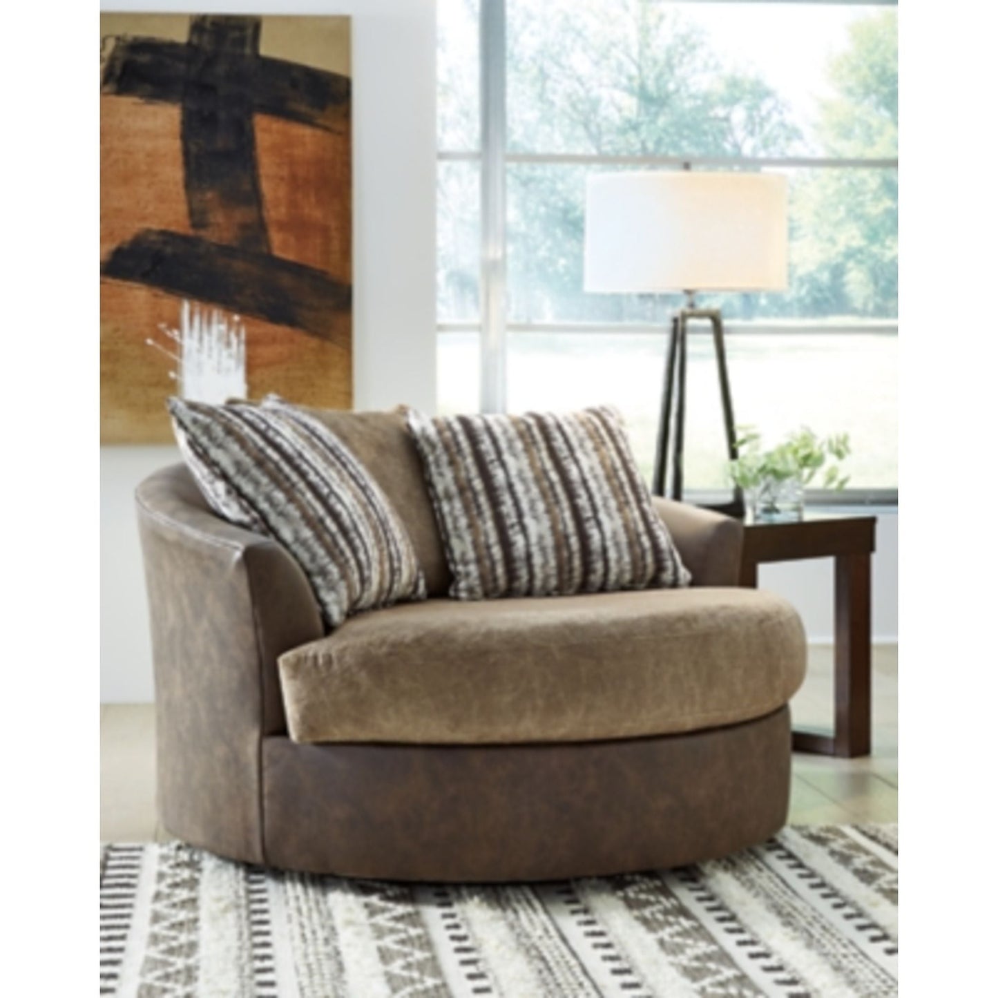 Chaise pivotante Alesbury - Chocolat