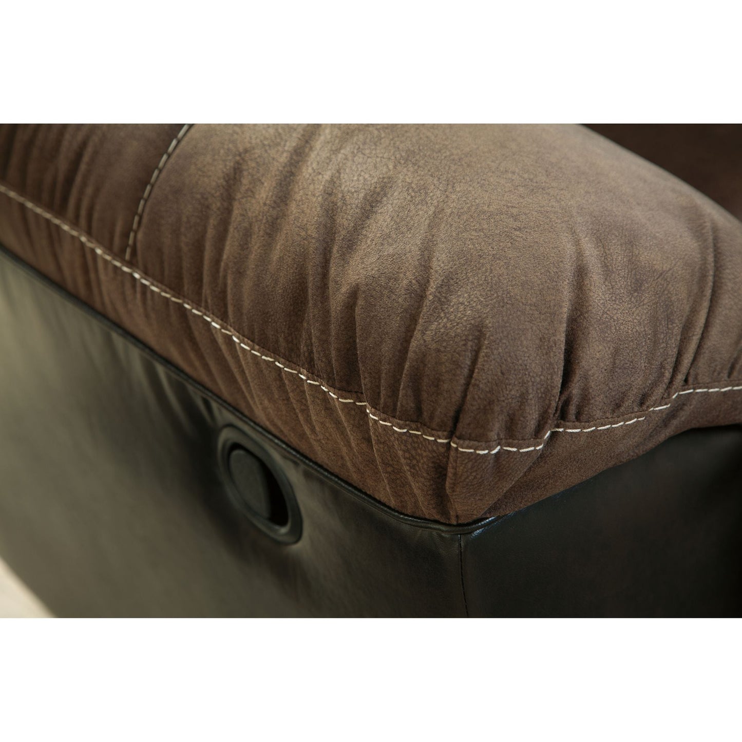 Causeuse inclinable Earhart avec console - Châtaigne