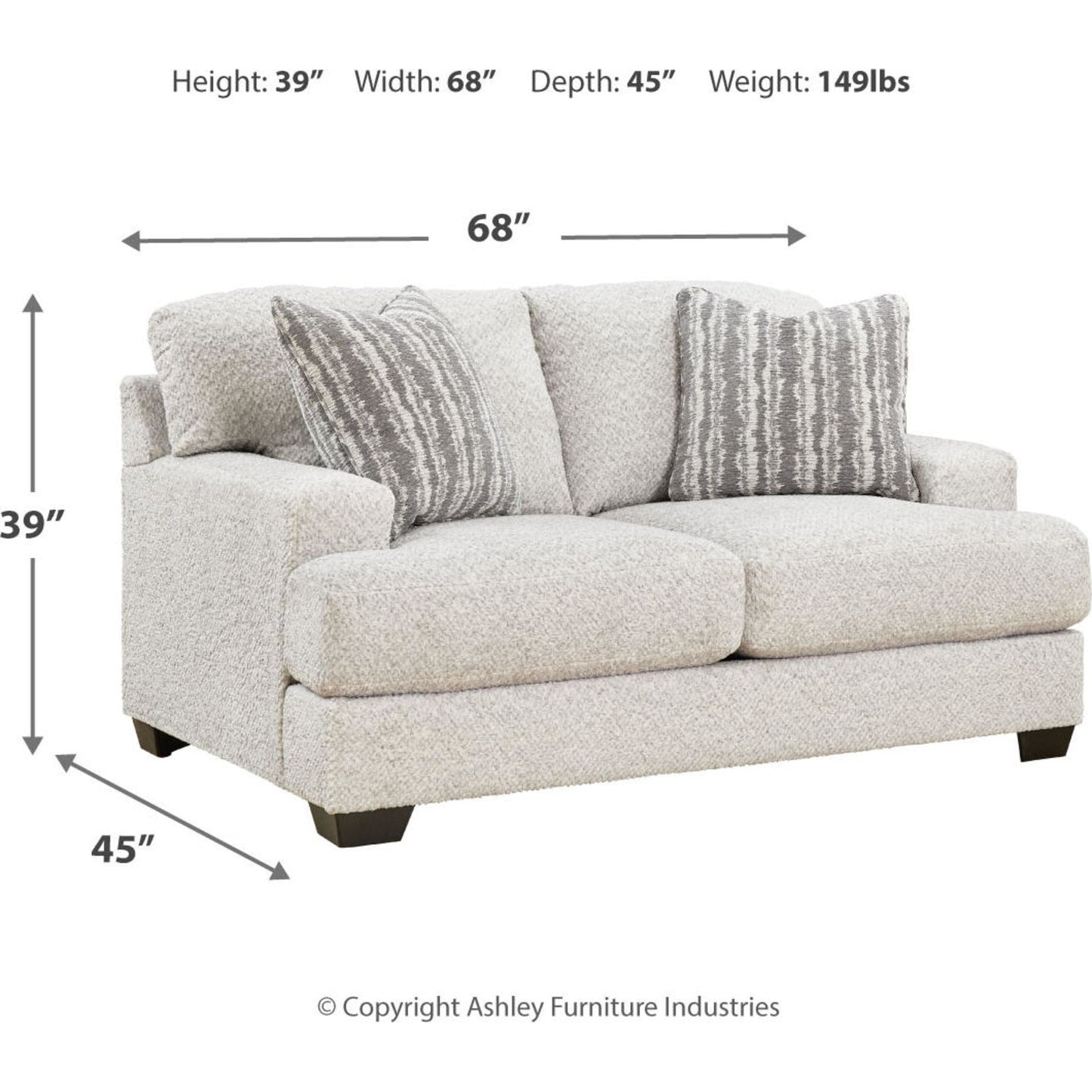 Causeuse Brebryan - Flanelle