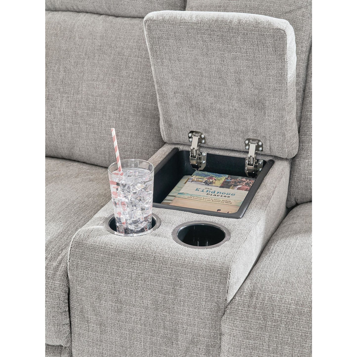 Causeuse inclinable électrique Barnsana avec console