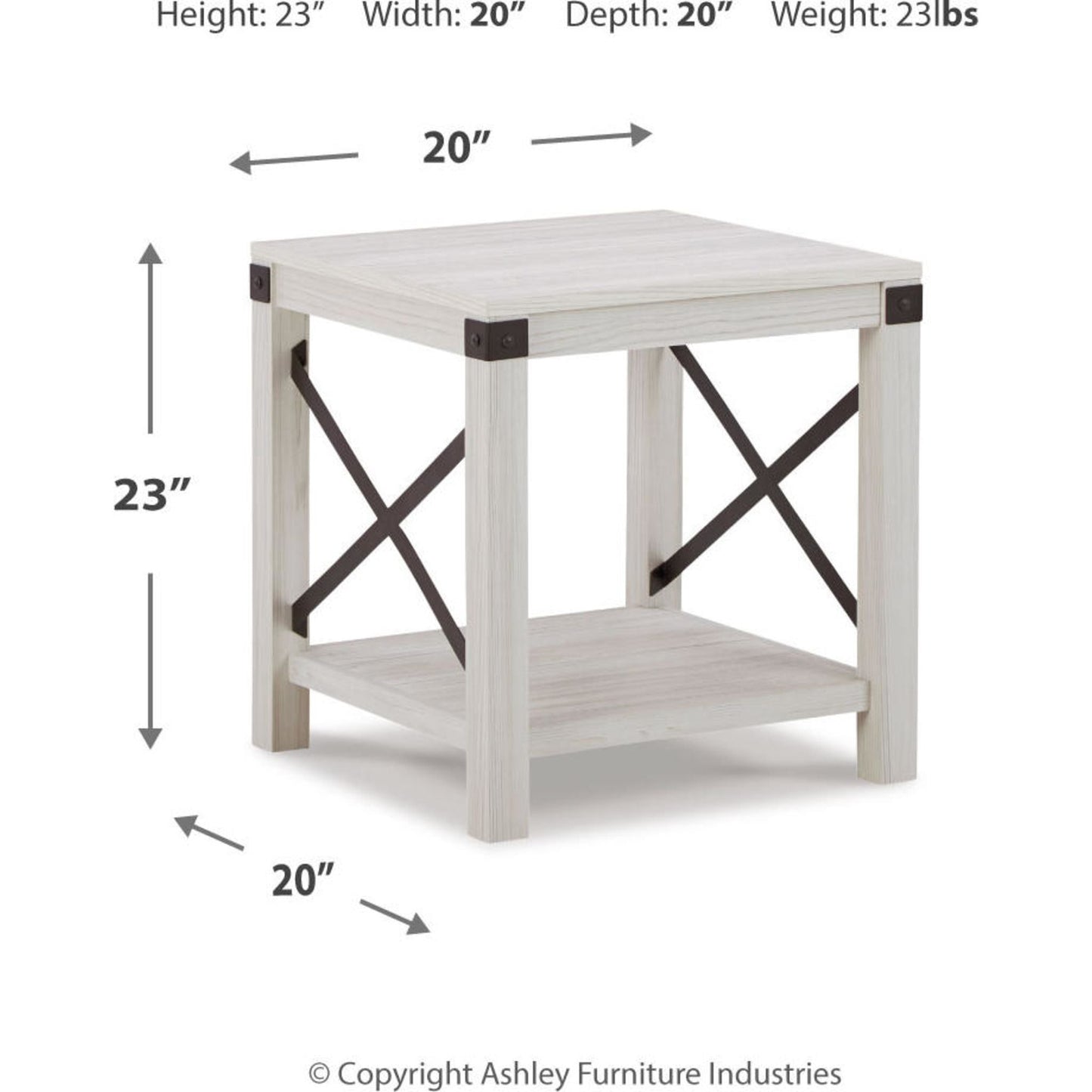 Table d'appoint Bayflynn - Blanchi à la chaux