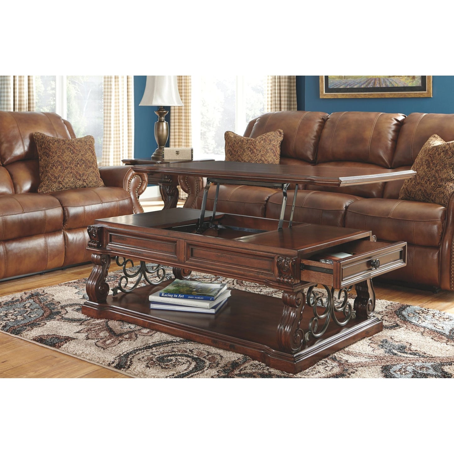 Table basse Alymere - Brun rustique