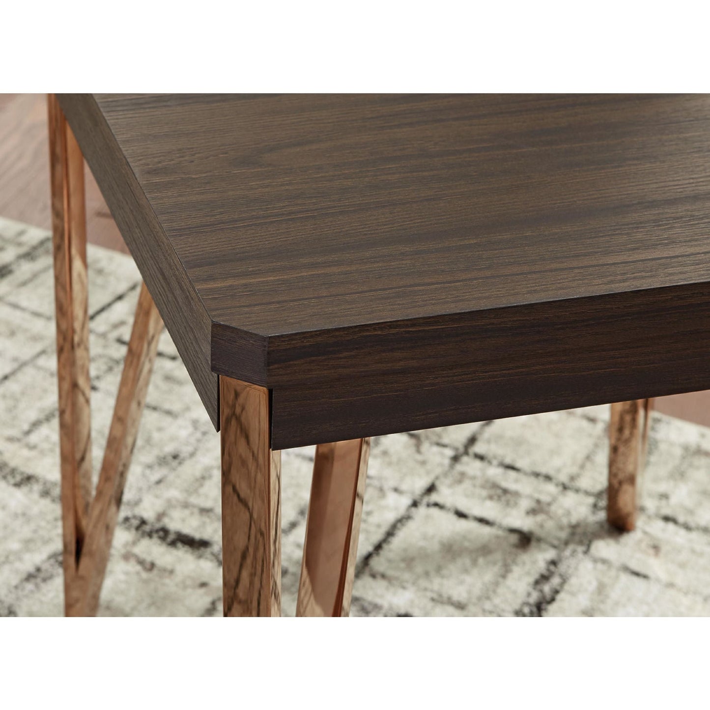 Lot de 3 tables Bandyn - Marron/Champagne
