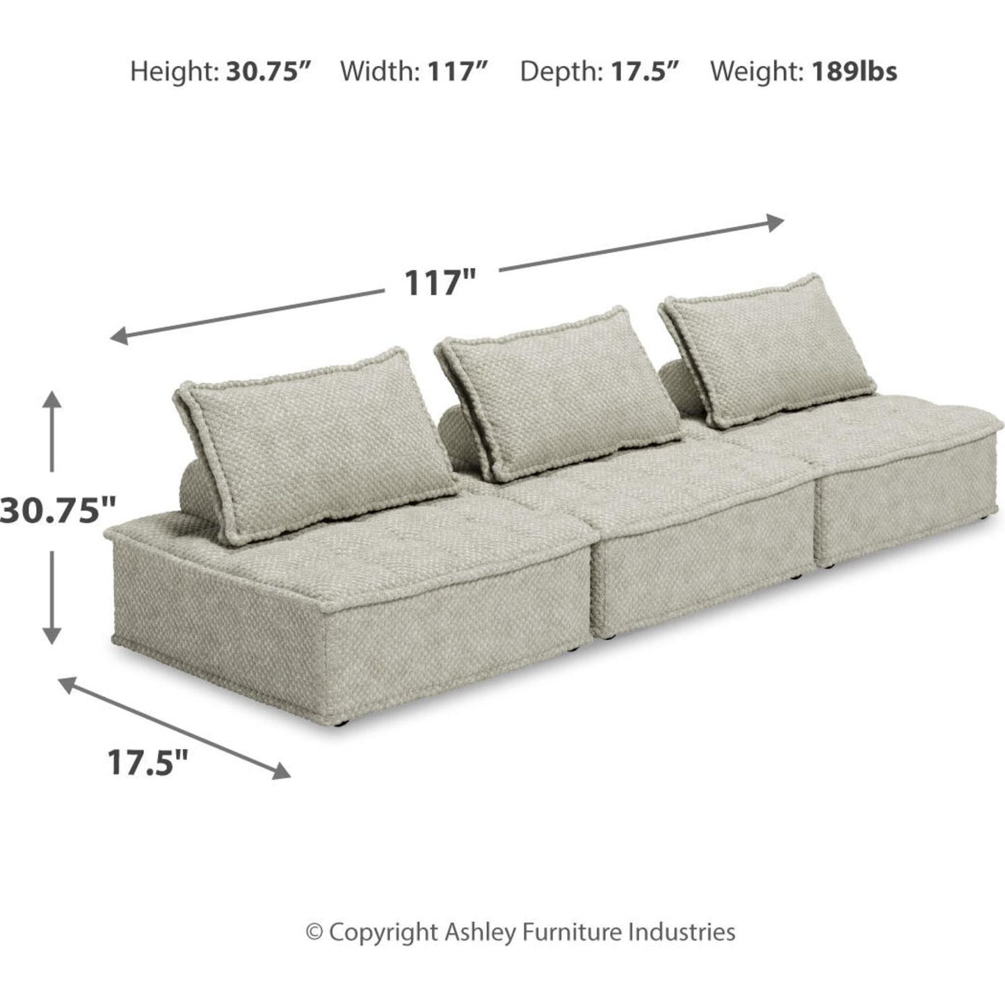 Bales Sectionnel modulaire 3 pièces