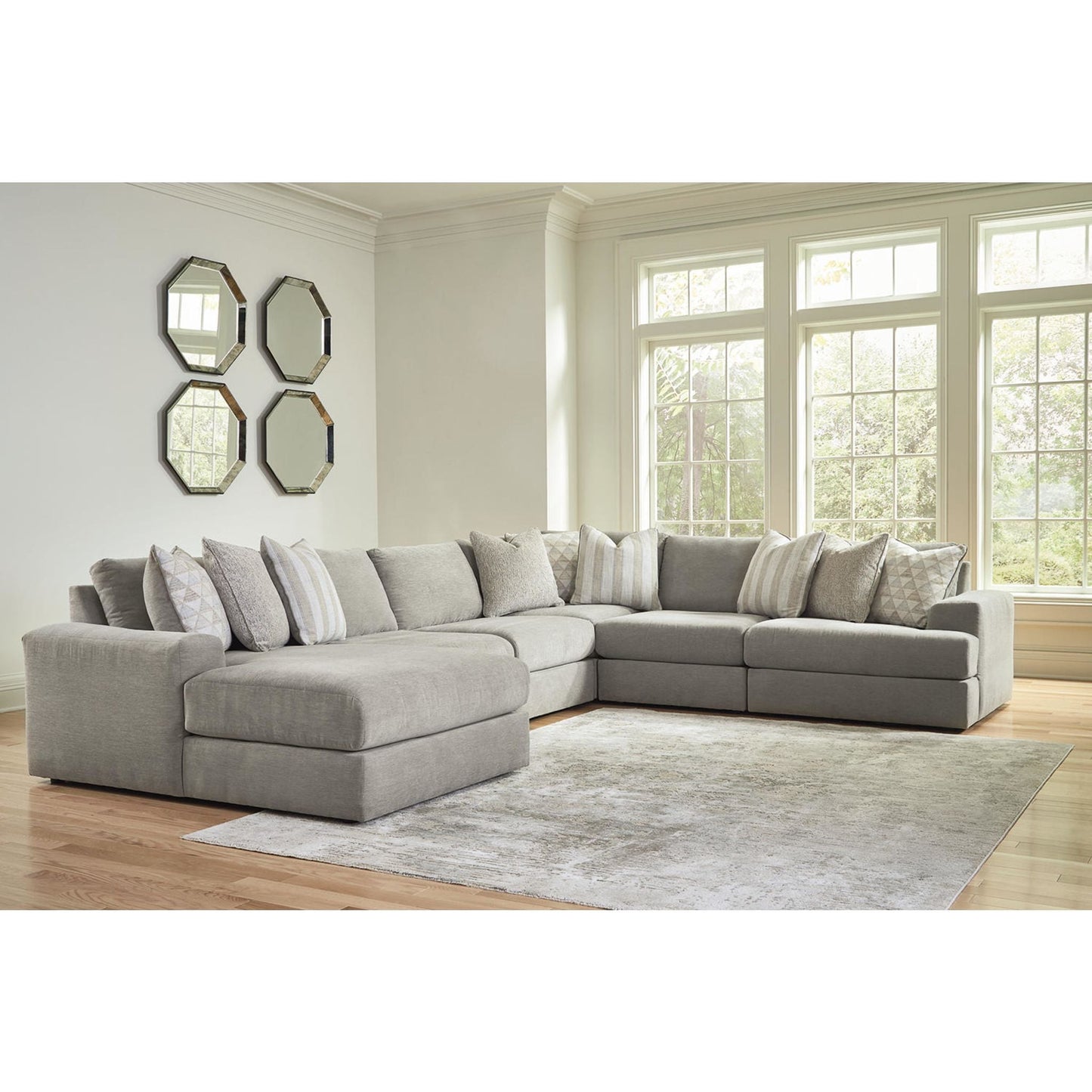 Canapé modulable Avaliyah 6 pièces avec méridienne