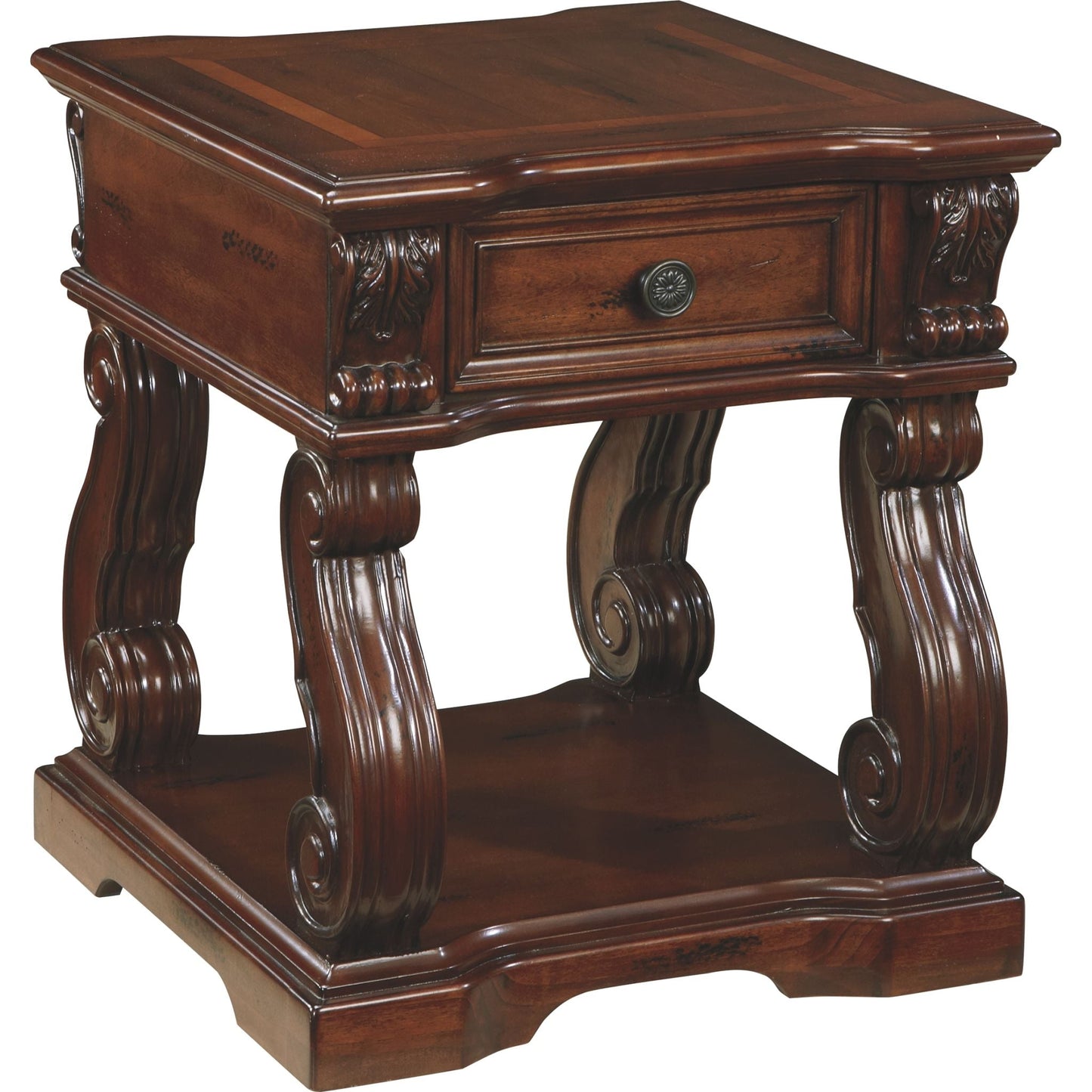 Table d'appoint Alymere - Brun rustique