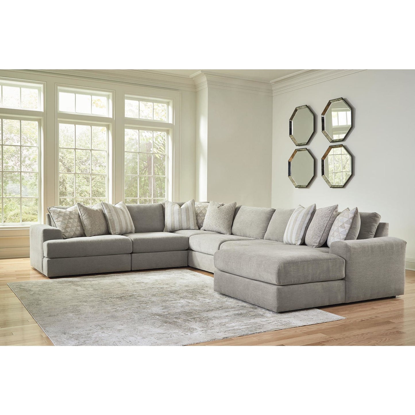 Canapé modulable Avaliyah 6 pièces avec méridienne
