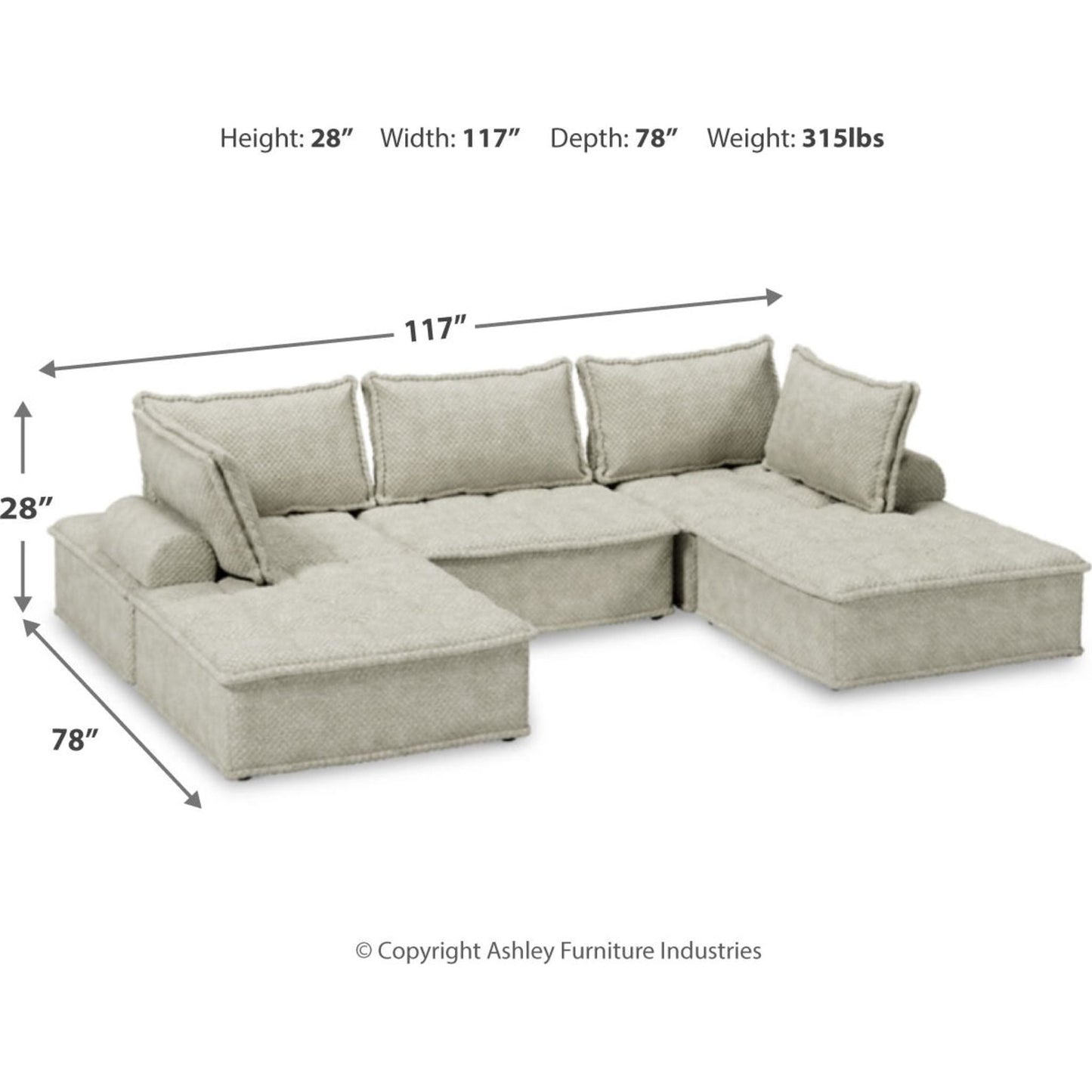 Bales Sectionnel modulaire 5 pièces