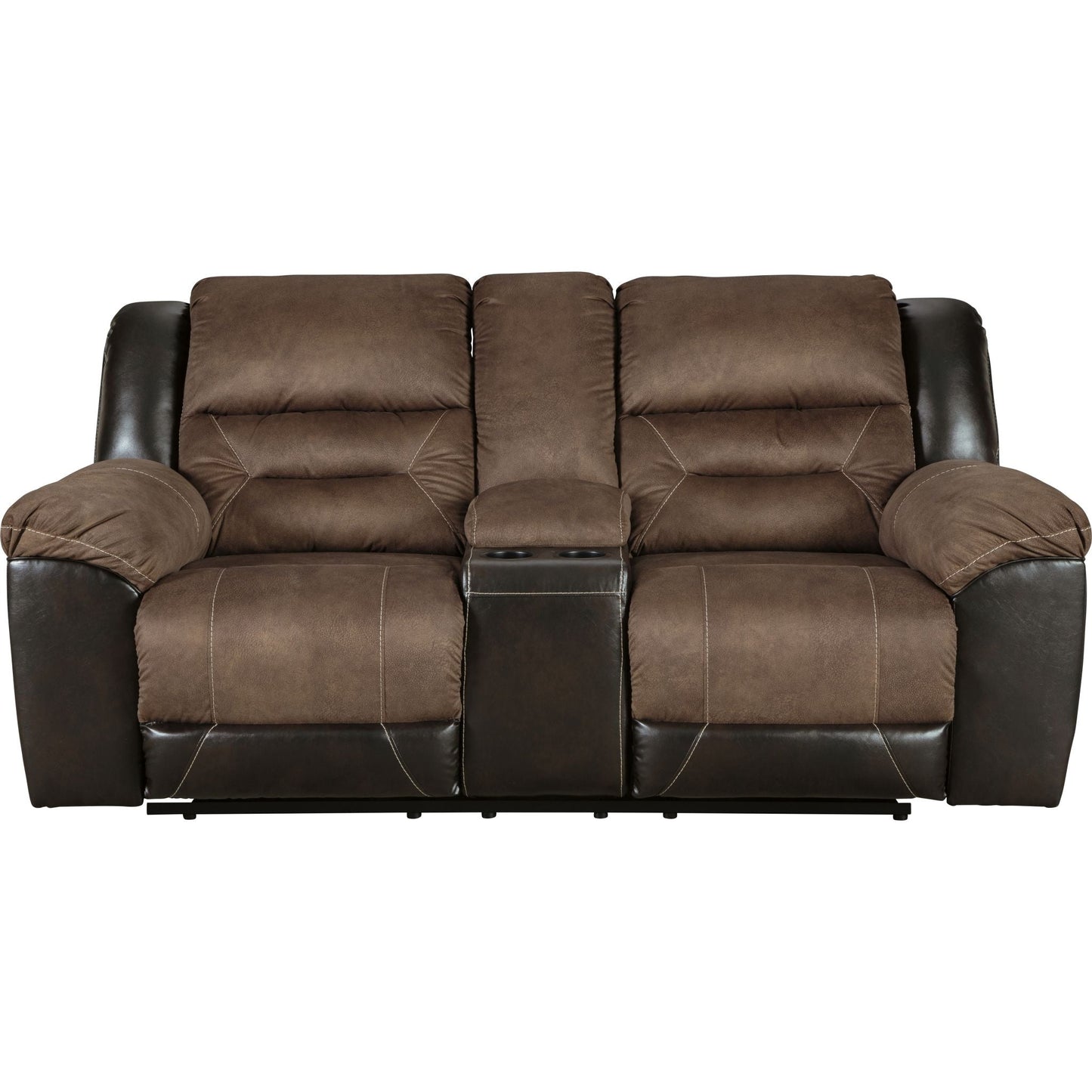 Causeuse inclinable Earhart avec console - Châtaigne