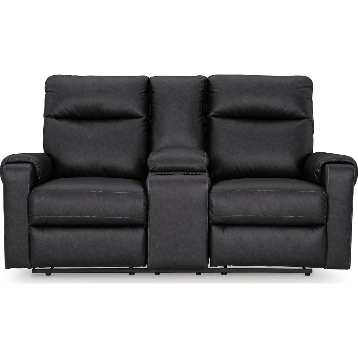 Causeuse inclinable électrique Axtellton avec console - Carbone