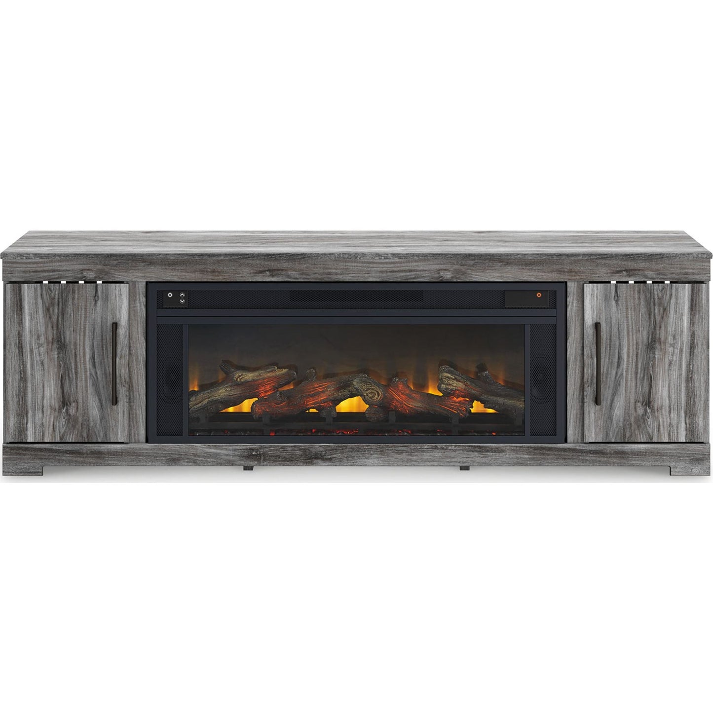 Meuble TV Baystorm avec cheminée - Gris