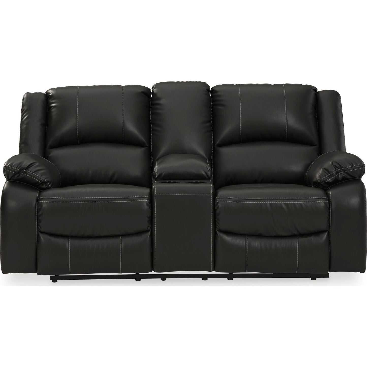 Causeuse inclinable électrique avec console Calderwell - Noir