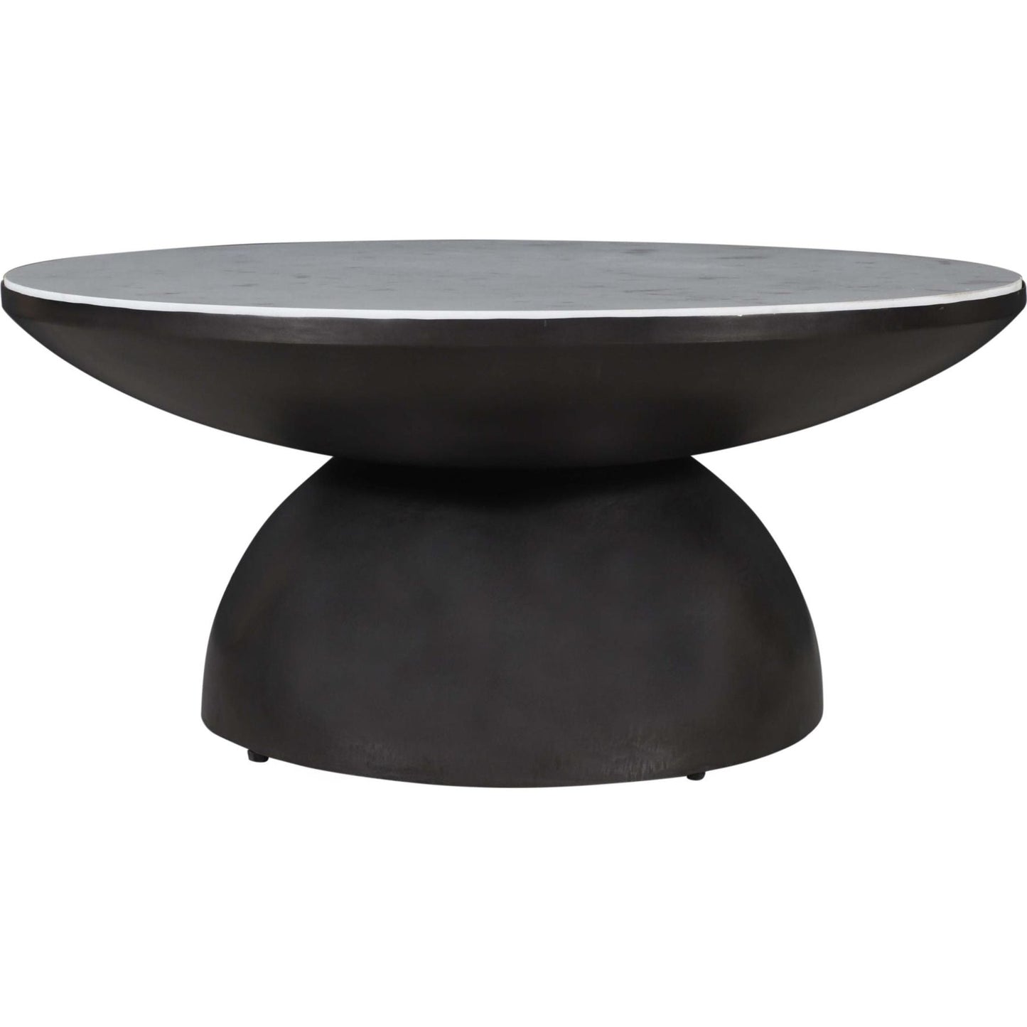 Table basse Circularity - Blanc et bronze