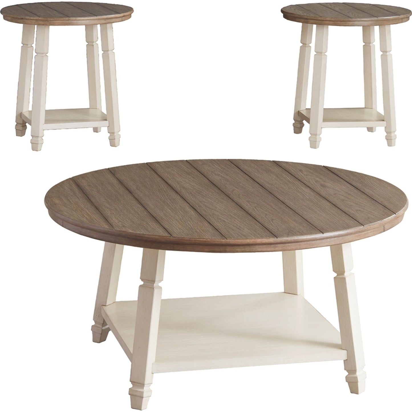 Lot de 3 tables Bolanbrook - Bicolore