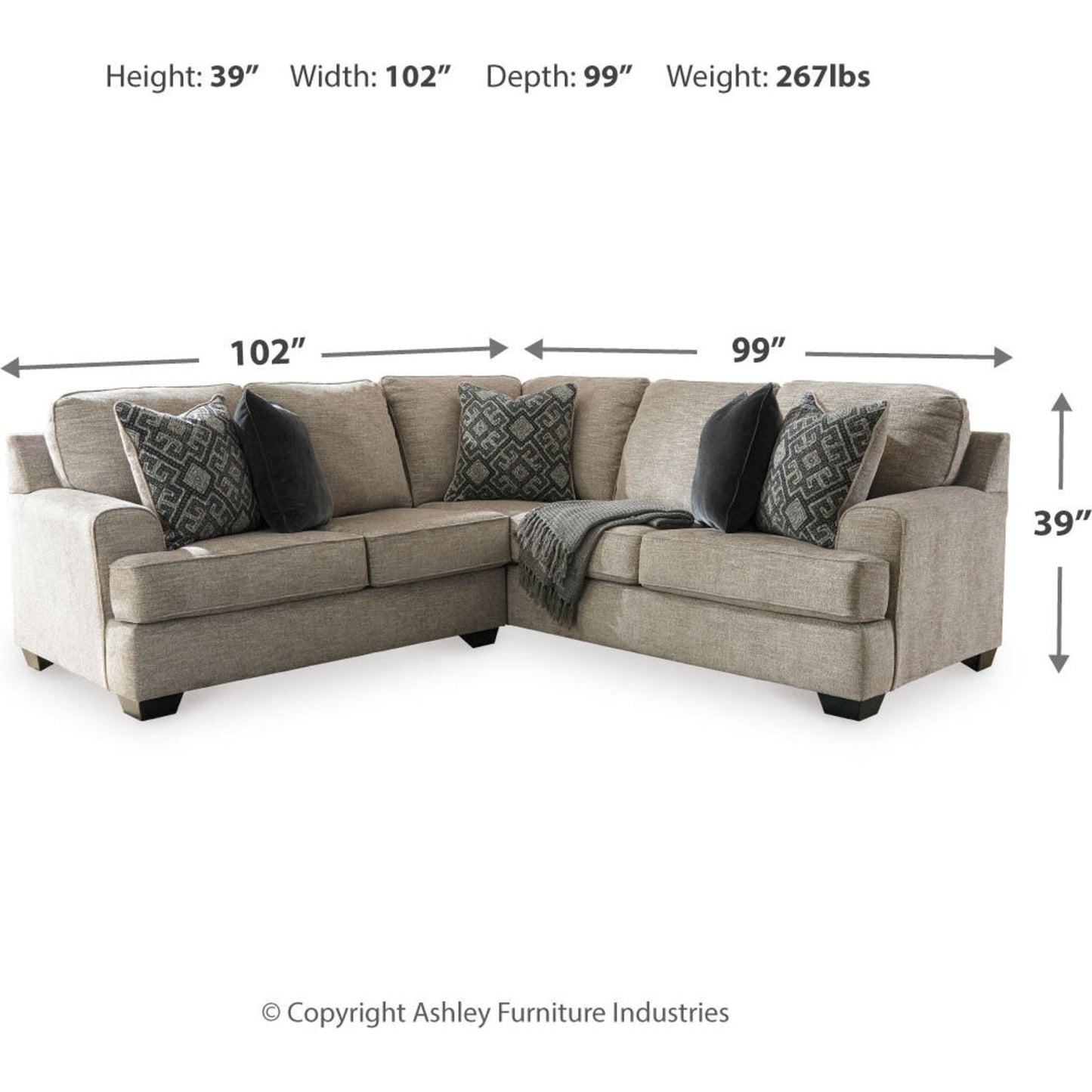 Canapé modulable 2 pièces Bovarian