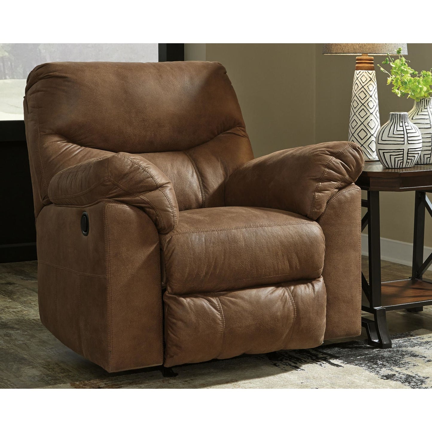 Fauteuil berçant et inclinable Boxberg - écorce