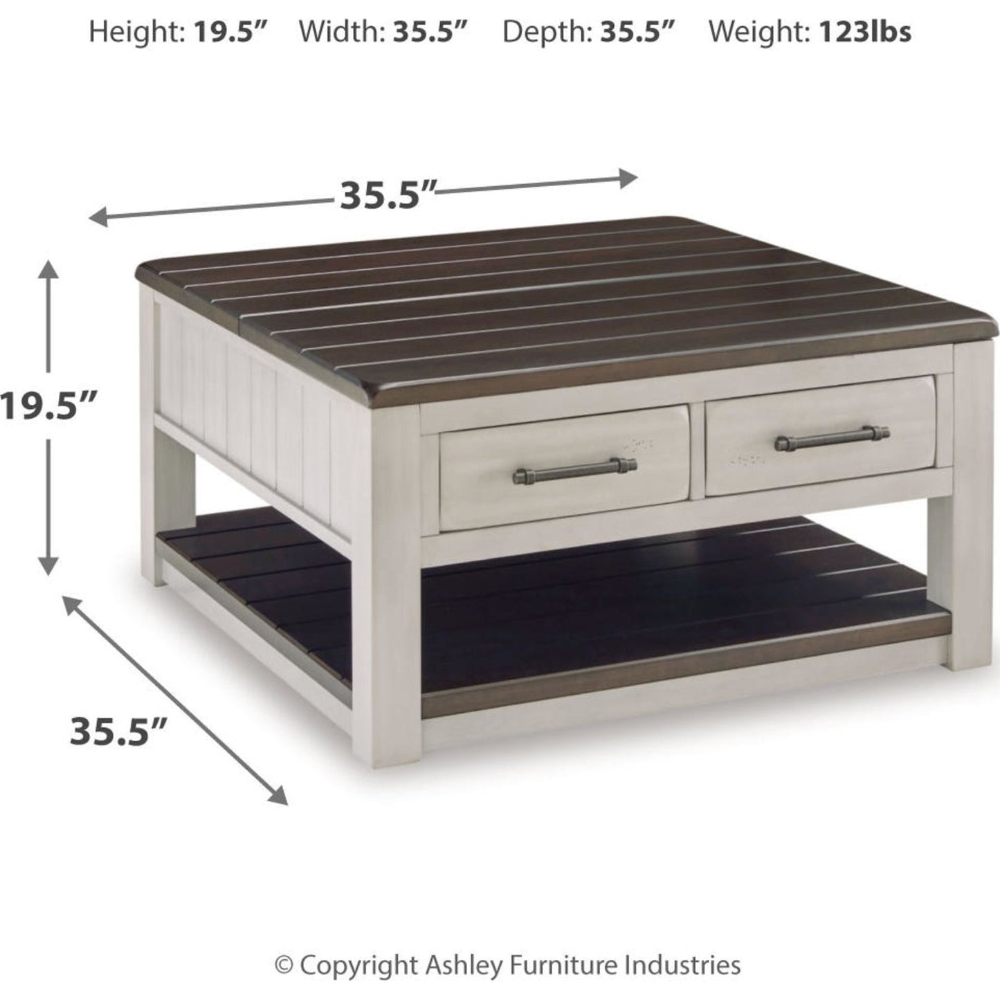 Table basse Darborn - Gris/Marron