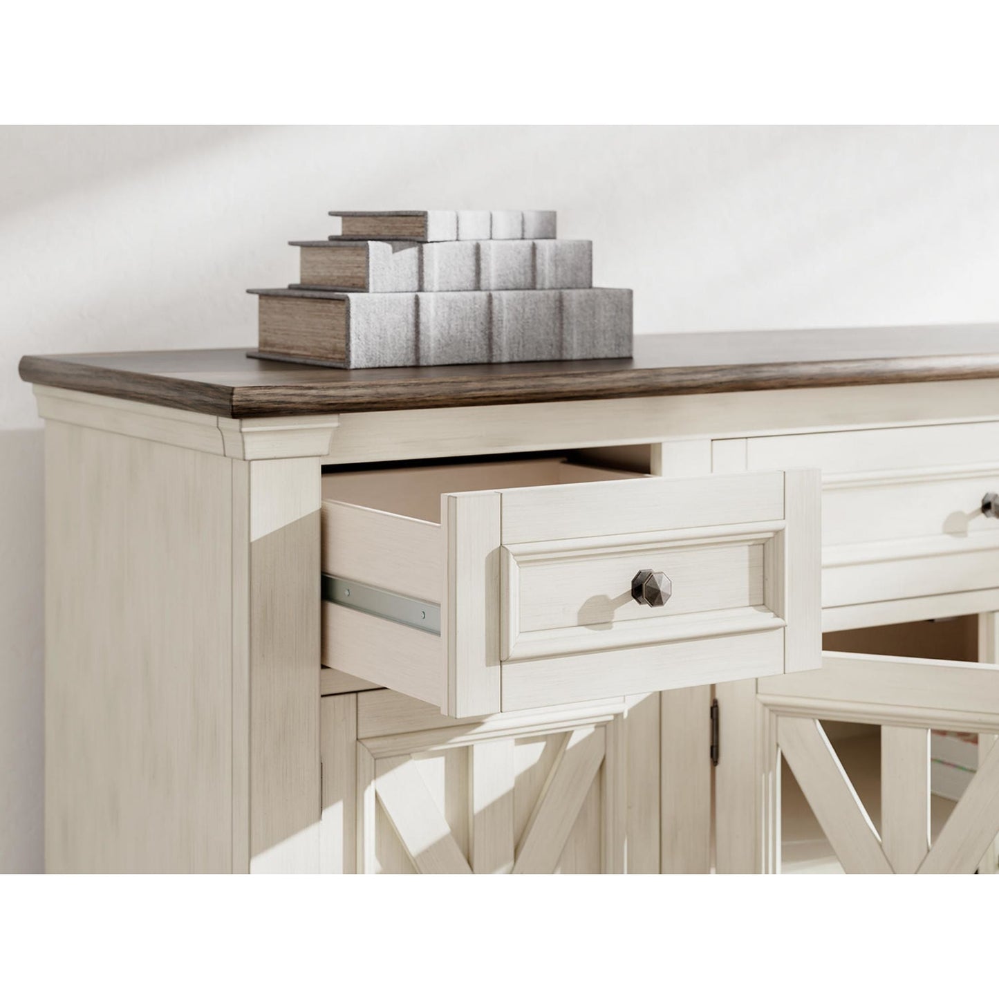 Meuble TV Bolanburg - Blanc/Gris patiné