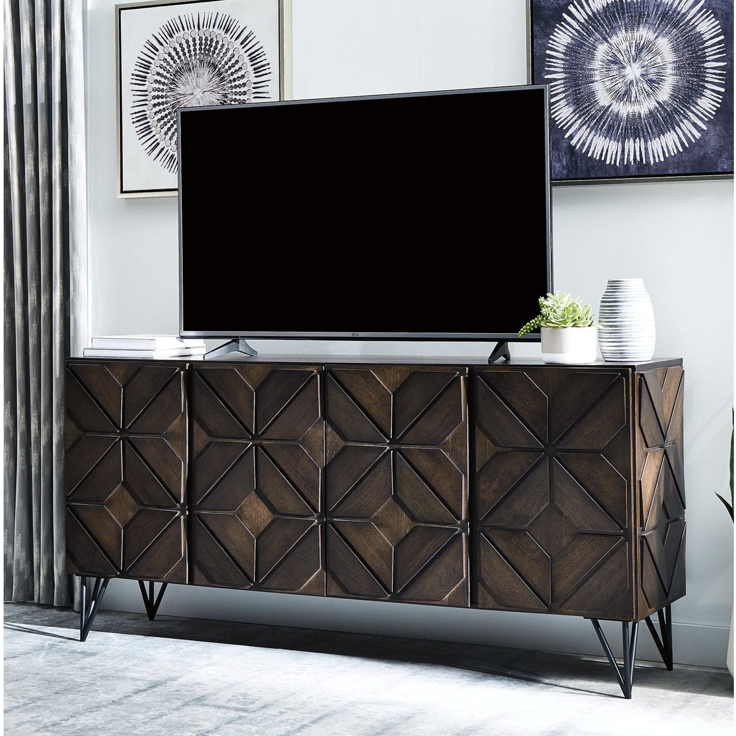 Meuble TV Chasinfield - Marron foncé