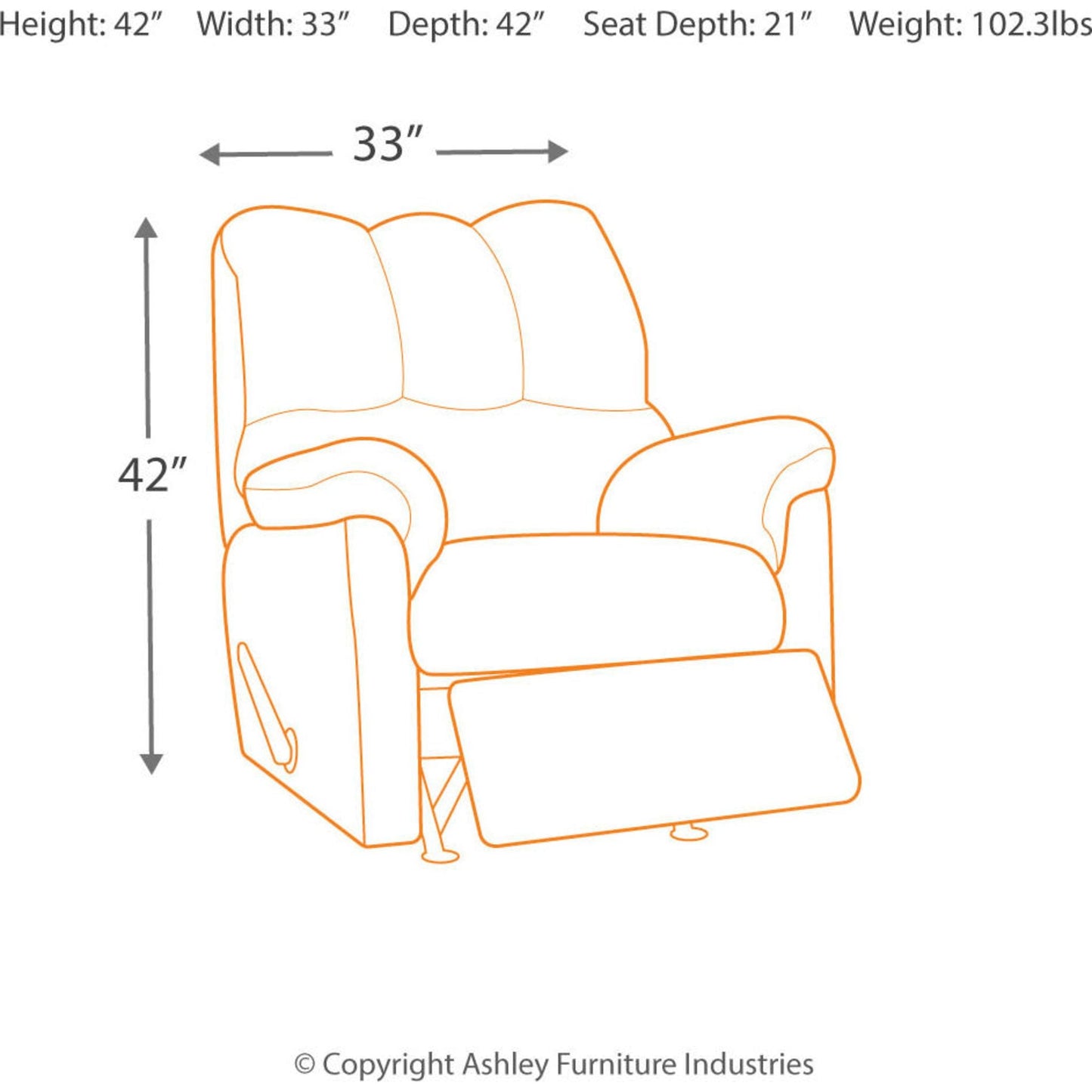 Fauteuil inclinable à bascule Darcy