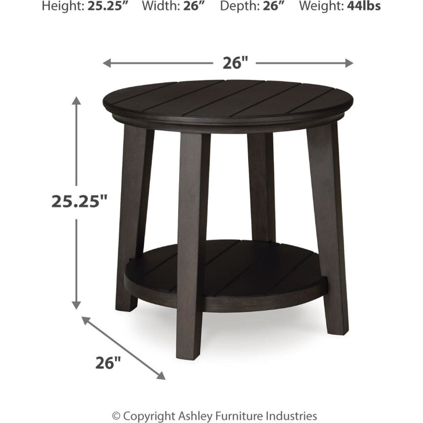 Table d'appoint Celamar - Marron foncé