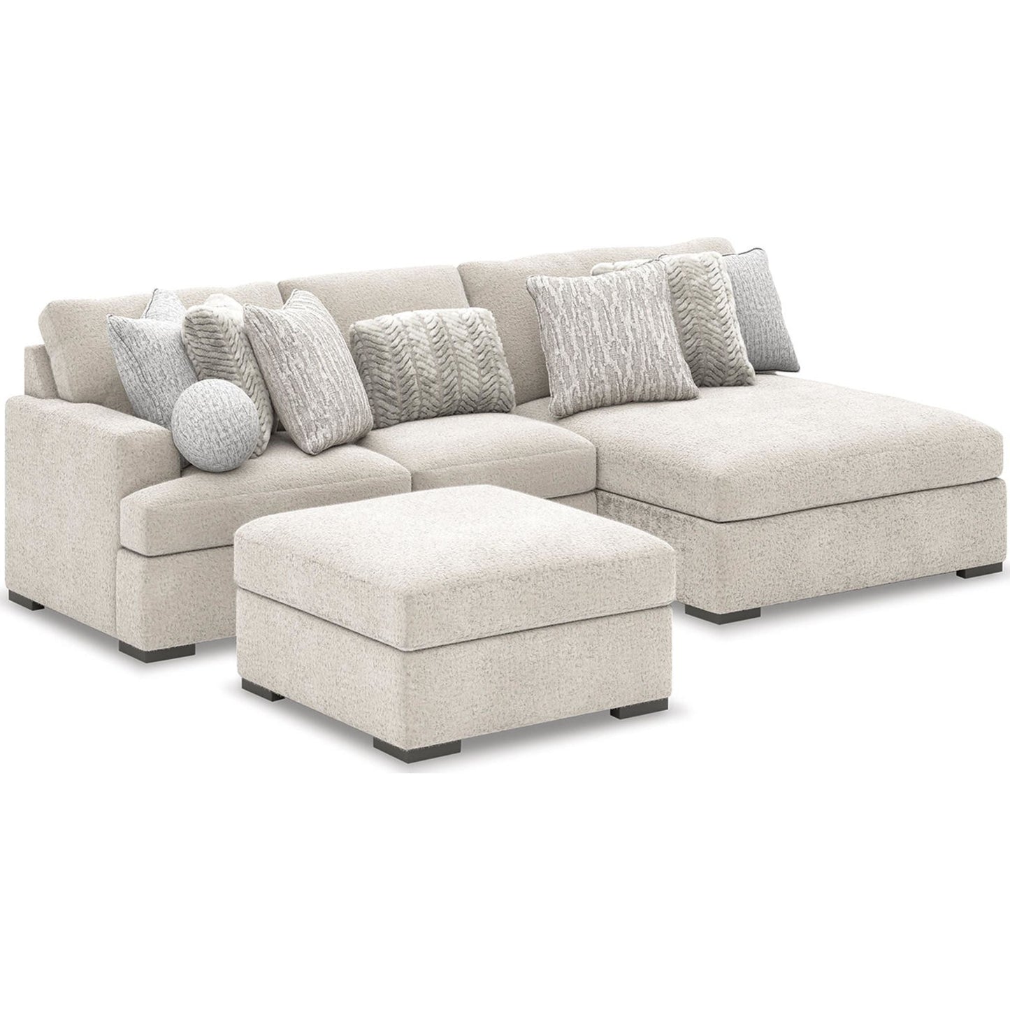 Canapé modulable 3 pièces Cuddle Plush avec méridienne