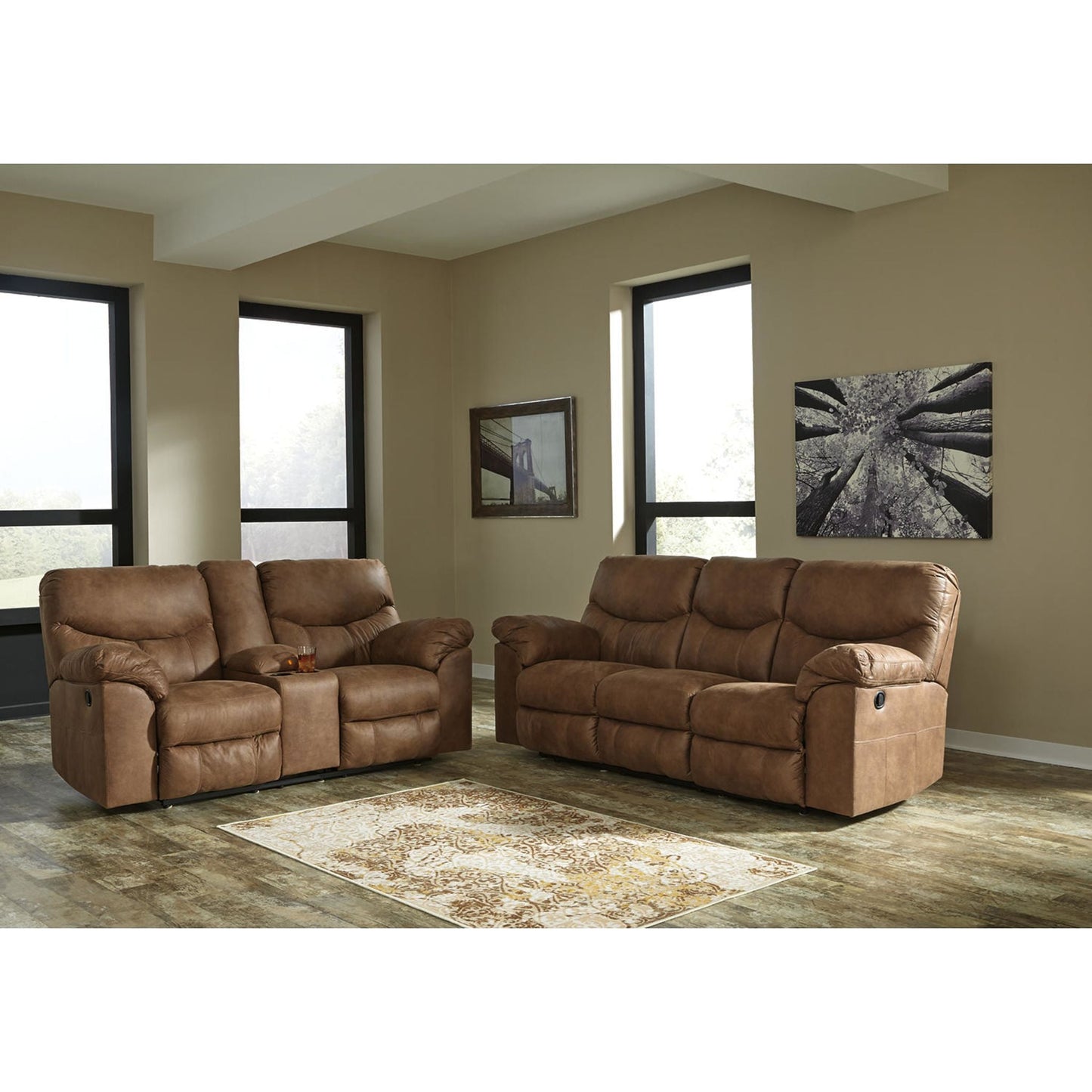 Causeuse inclinable Boxberg avec console - Écorce