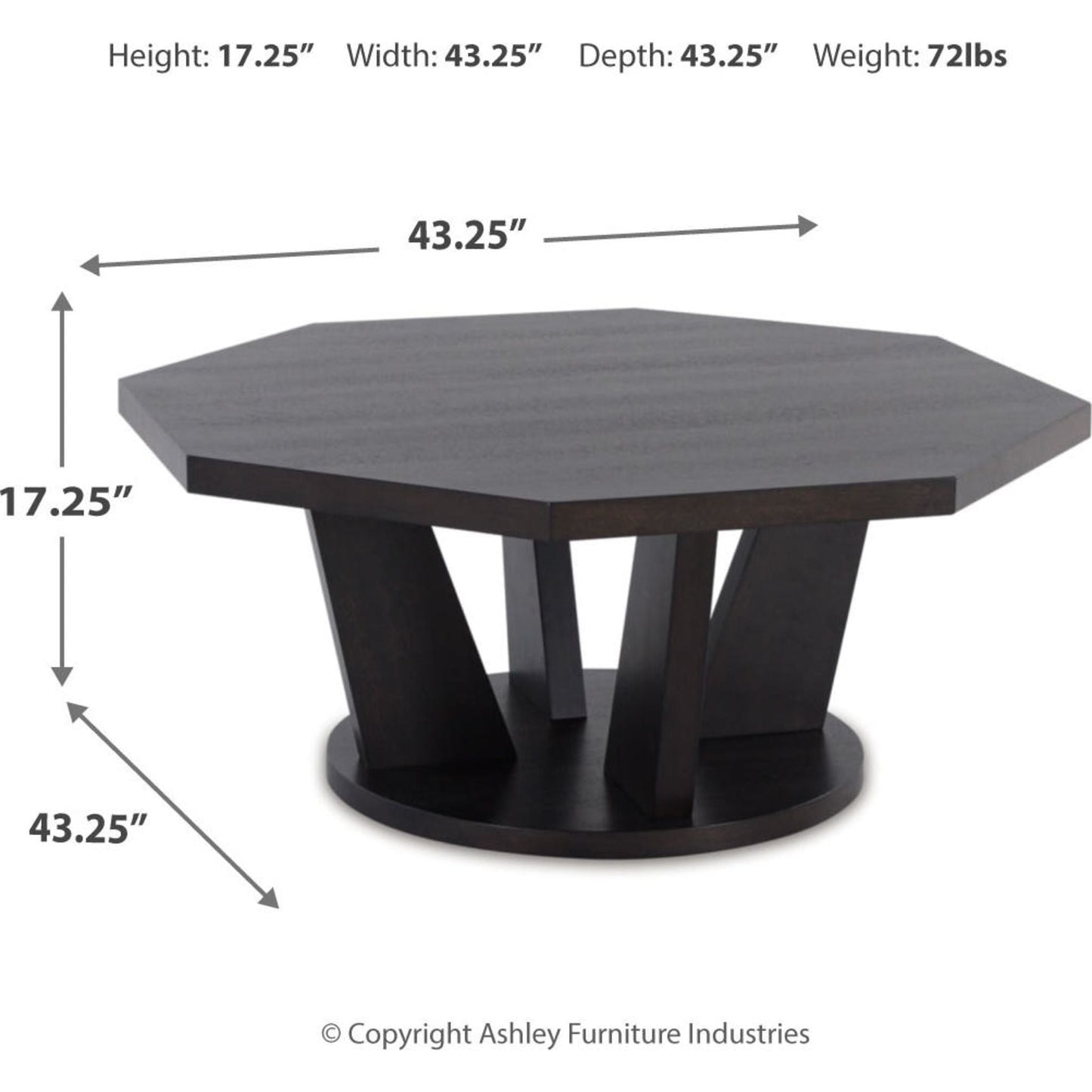 Table d'appoint Chasinfield - Marron foncé