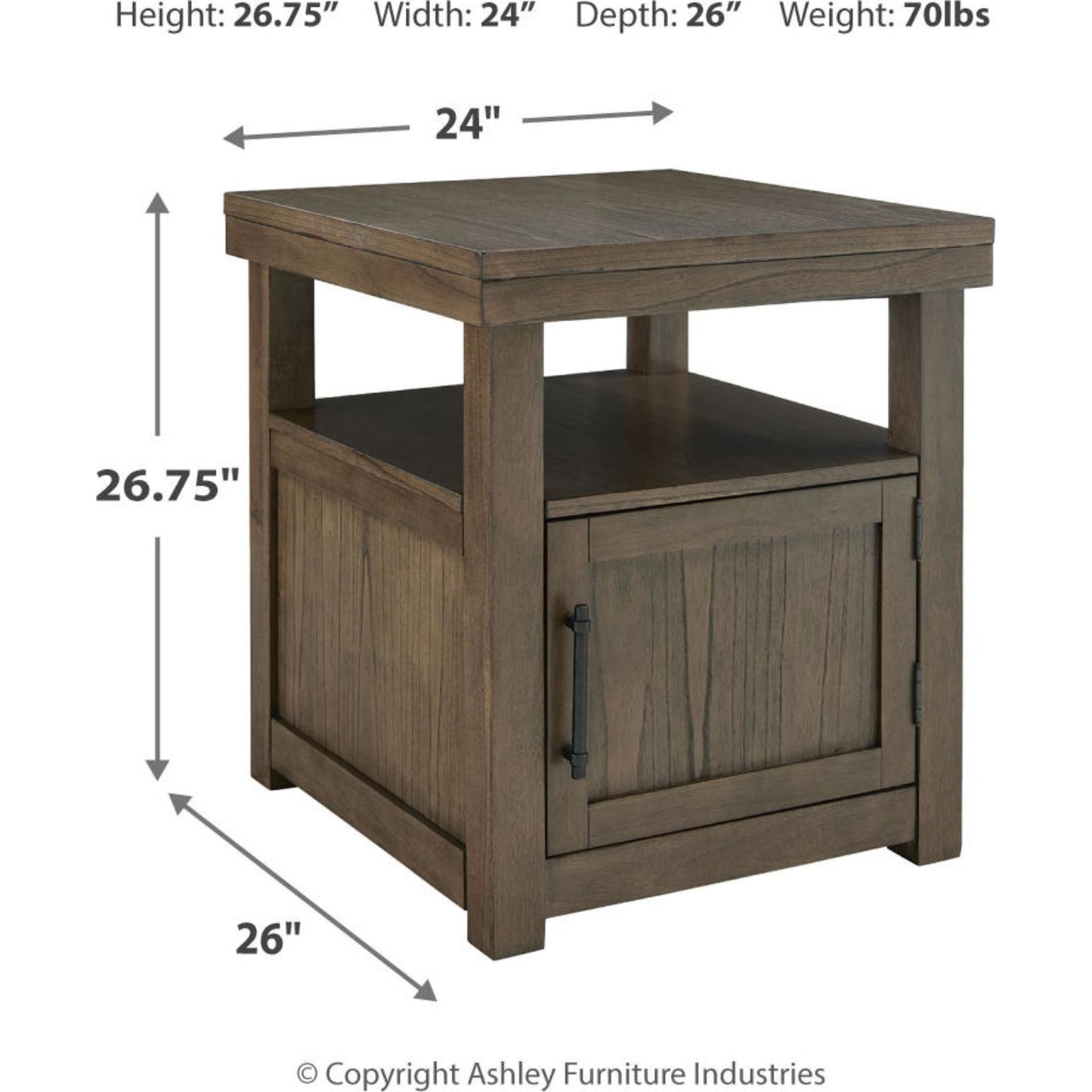 Table d'appoint Boardernest - Marron
