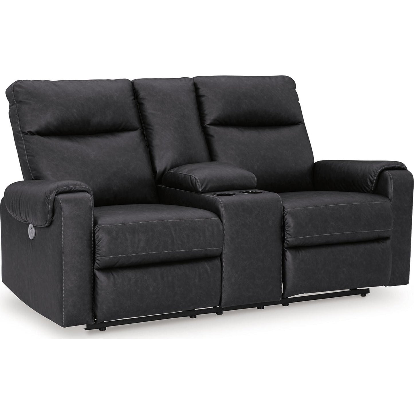 Causeuse inclinable électrique Axtellton avec console - Carbone