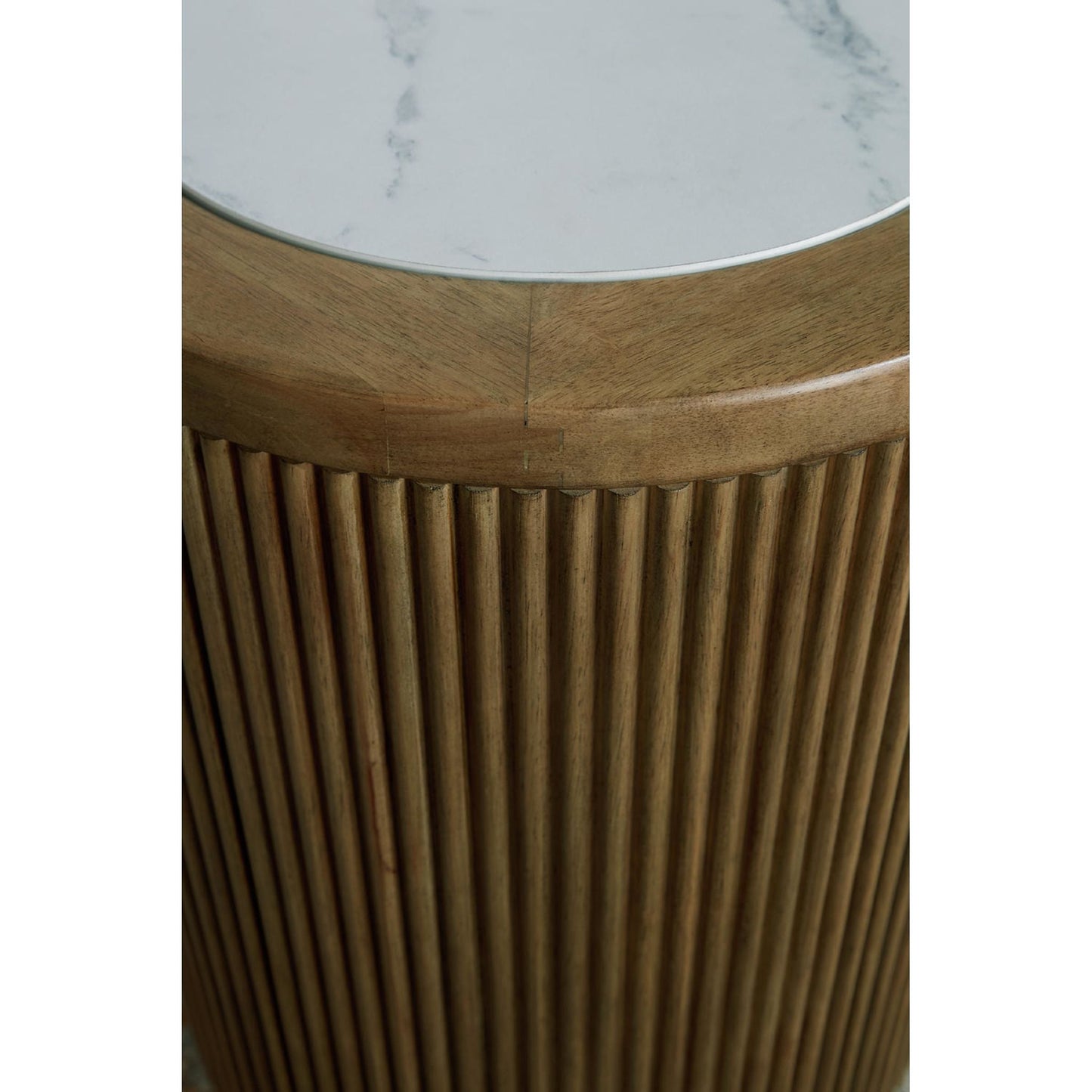 Table d'appoint Camdill - Marron clair/blanc