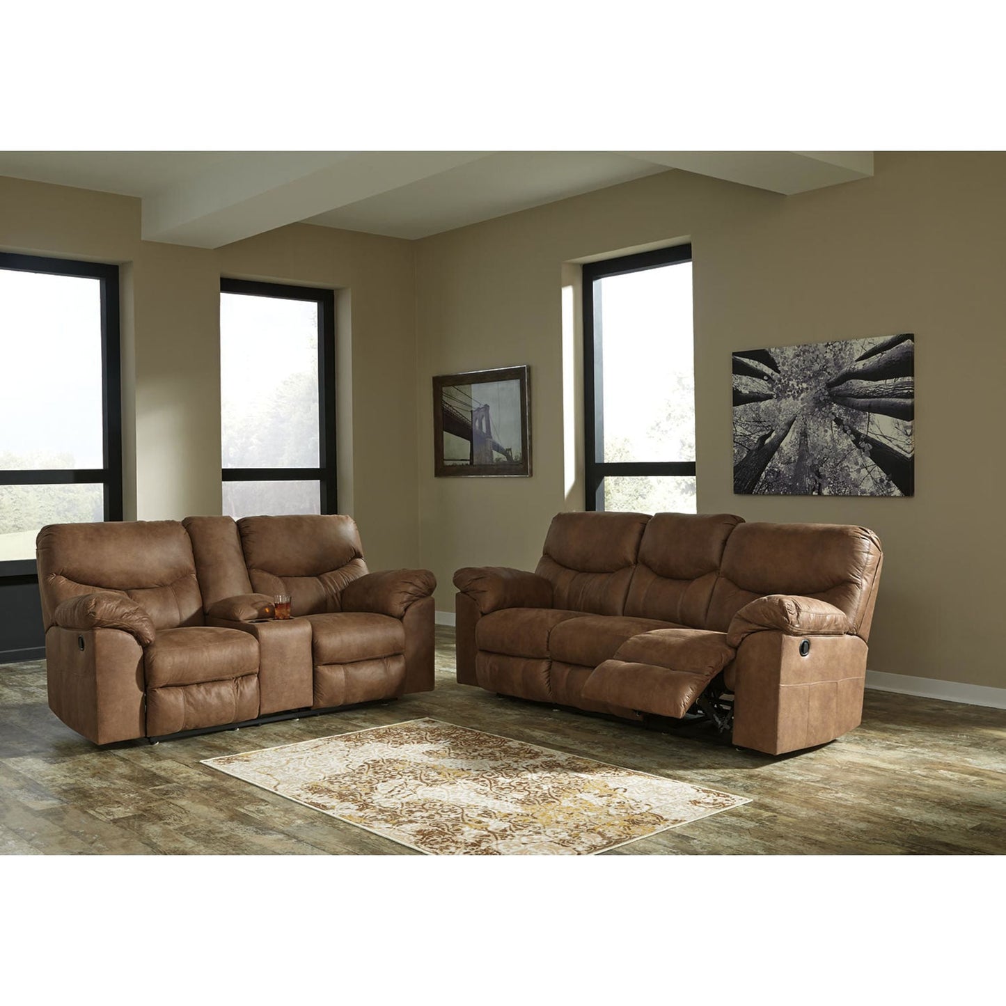 Causeuse inclinable Boxberg avec console - Écorce