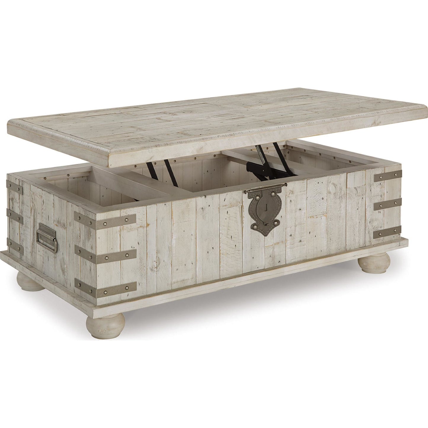 Table basse Carynhurst - Blanc délavé gris