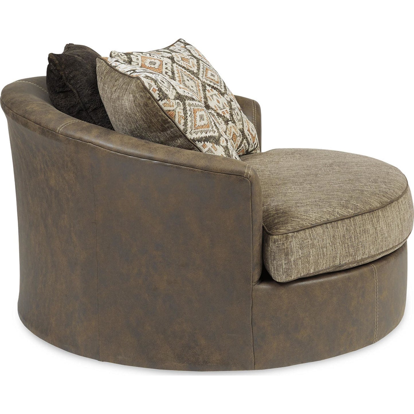 Chaise pivotante Abalone - Chocolat