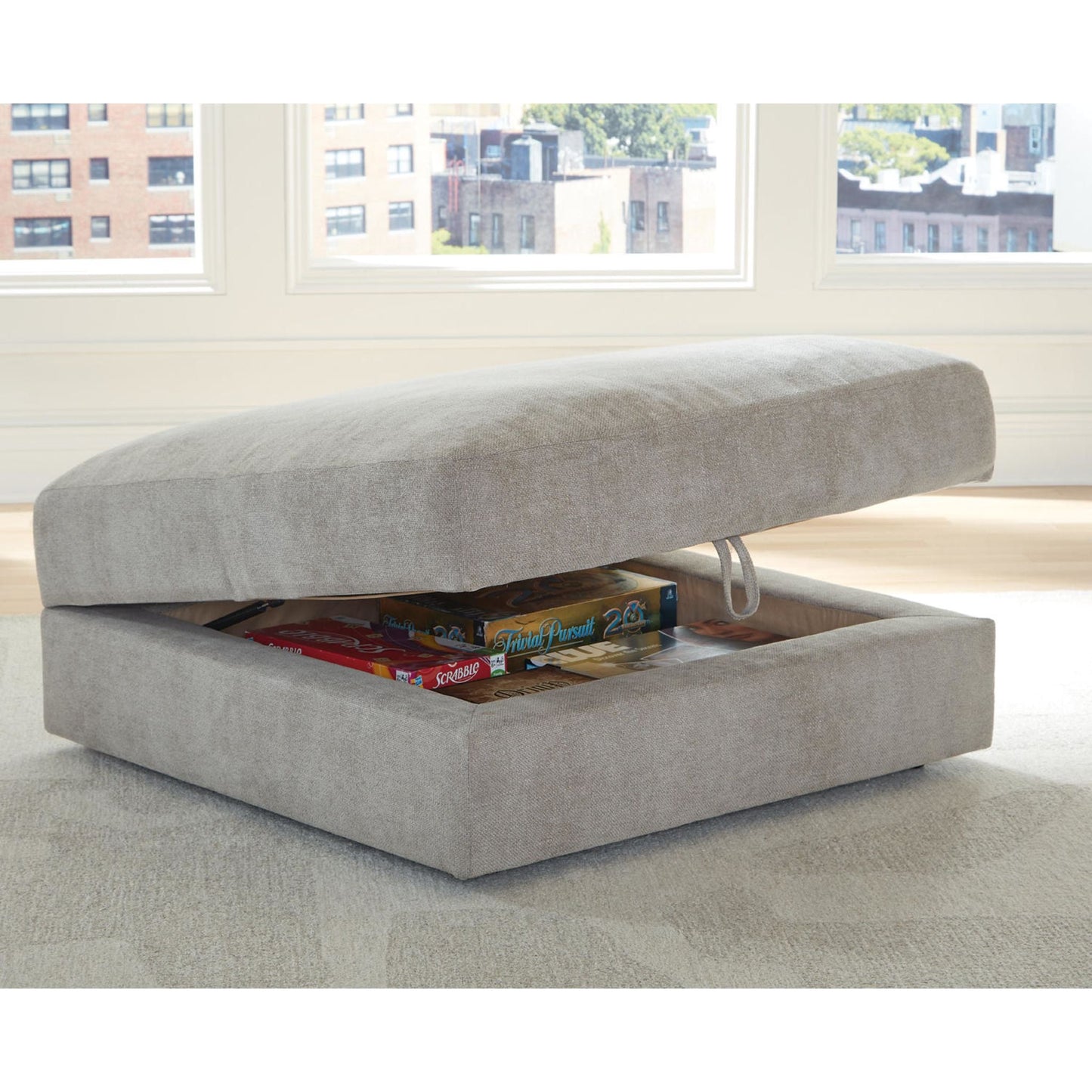 Pouf de rangement Aslan Court - Lin