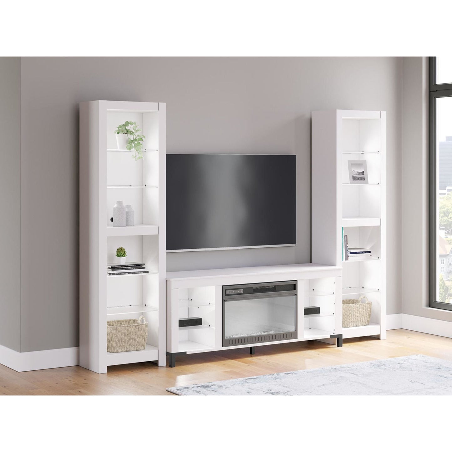 Meuble de divertissement 3 pièces Brollevi - Blanc