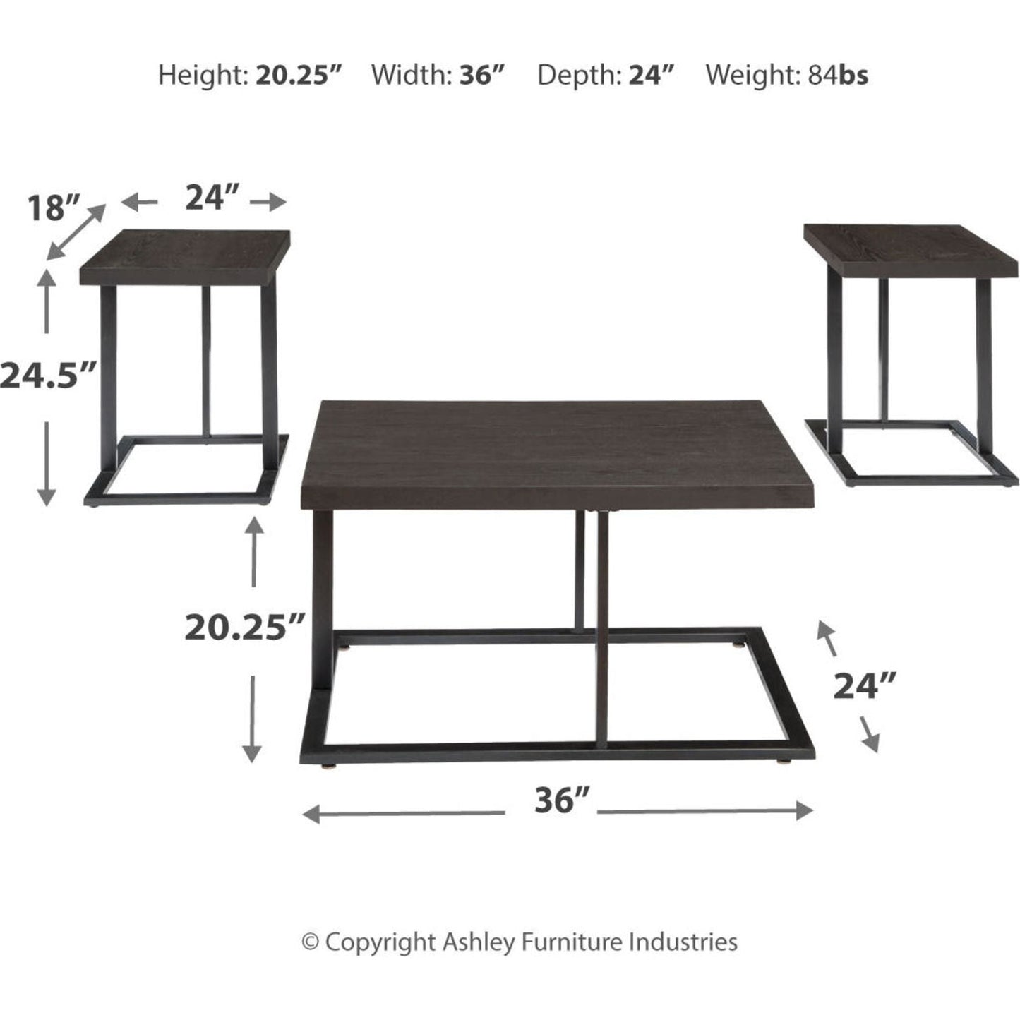 Tables Airdon (lot de 3) - Bronze