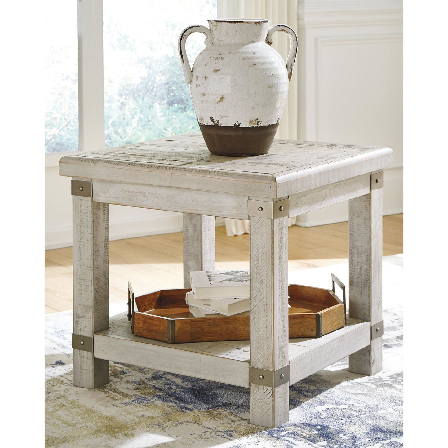 Table d'appoint Carynhurst - Blanc délavé gris