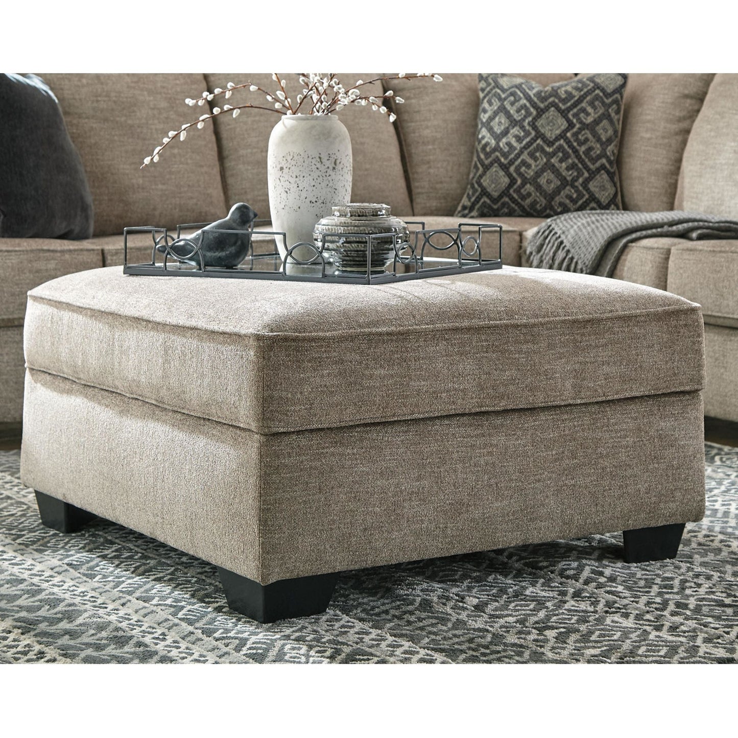 Pouf de rangement bovarien - Pierre