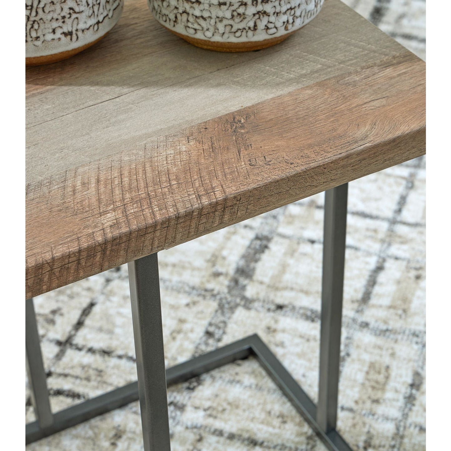Tables Albreane (lot de 3) - Brun grisâtre/noir