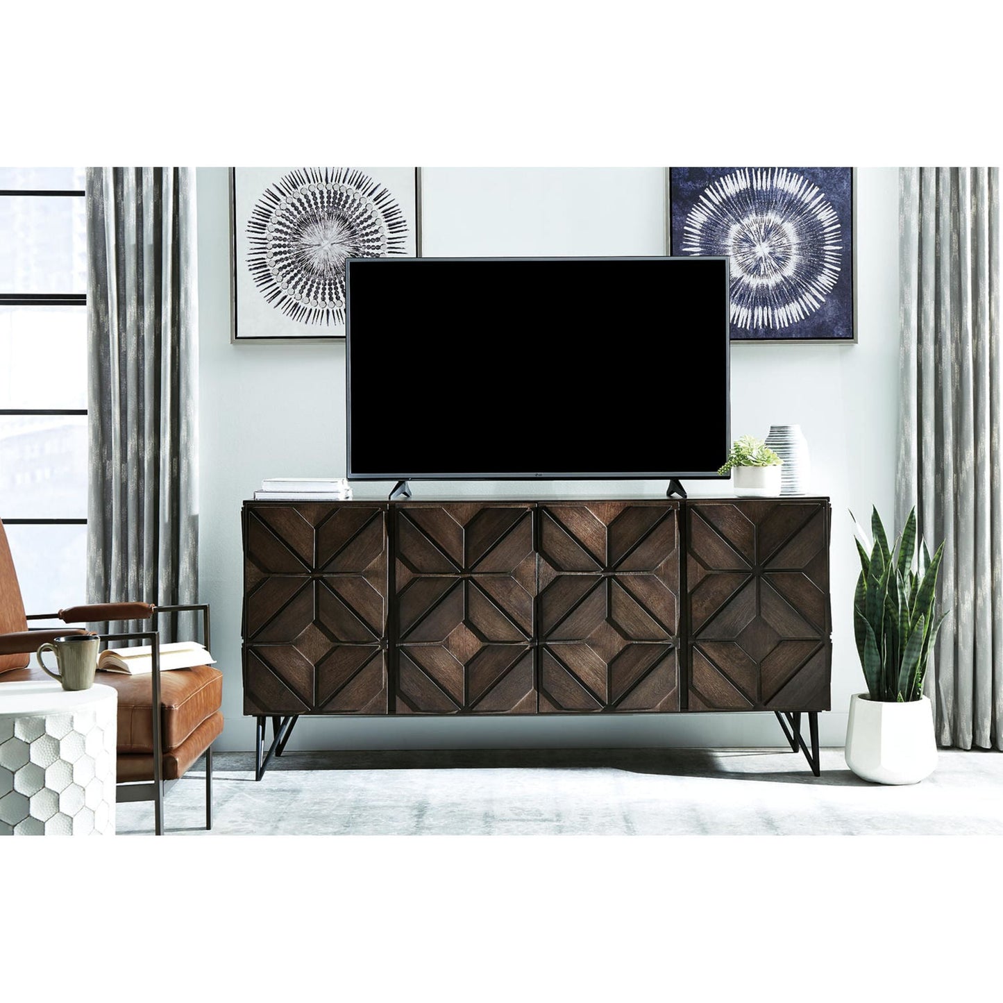 Meuble TV Chasinfield - Marron foncé