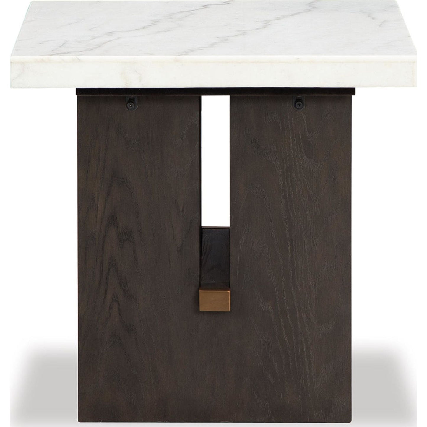 Table d'appoint Burkhaus - Blanc/marron foncé