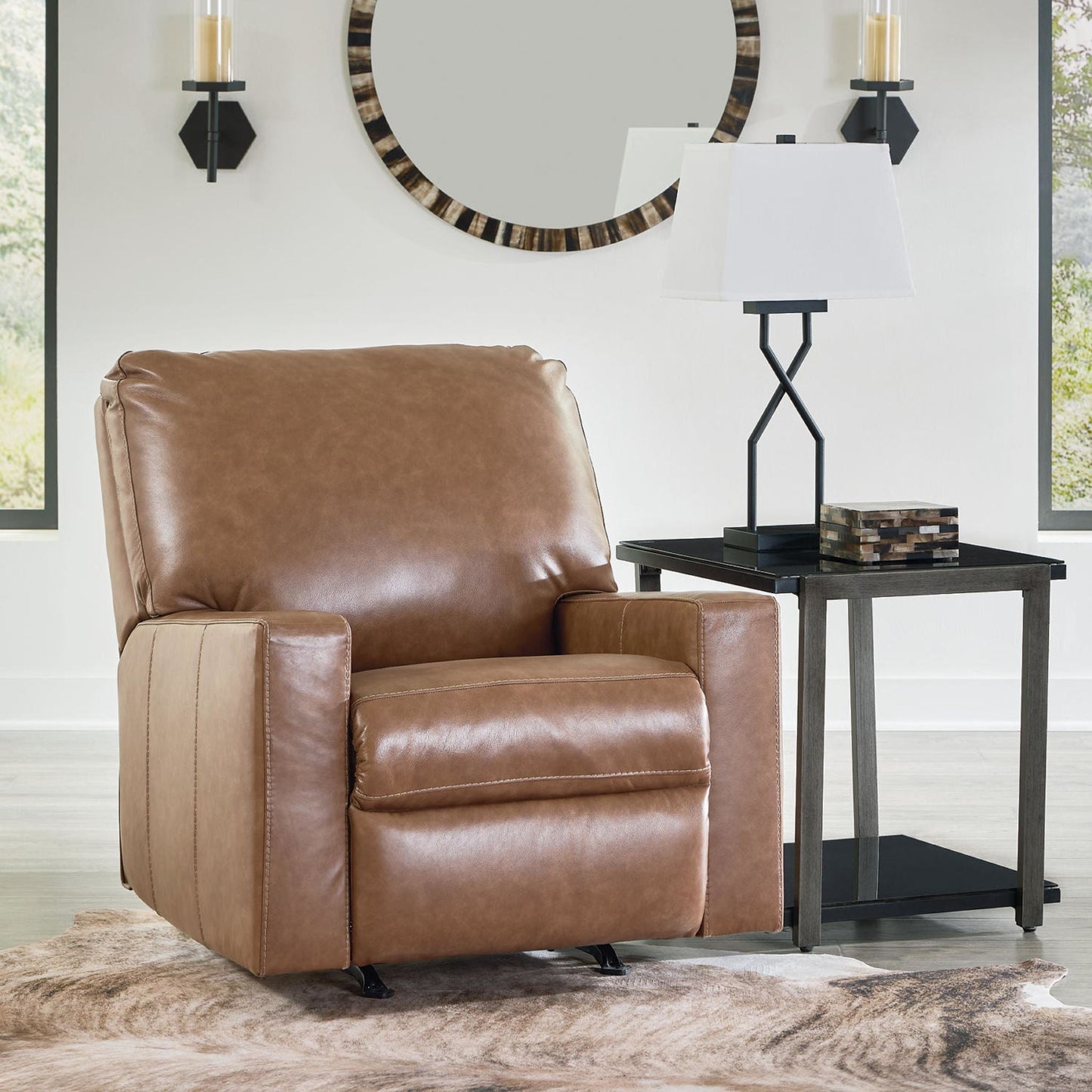 Fauteuil inclinable et berçant Bolsena - Caramel